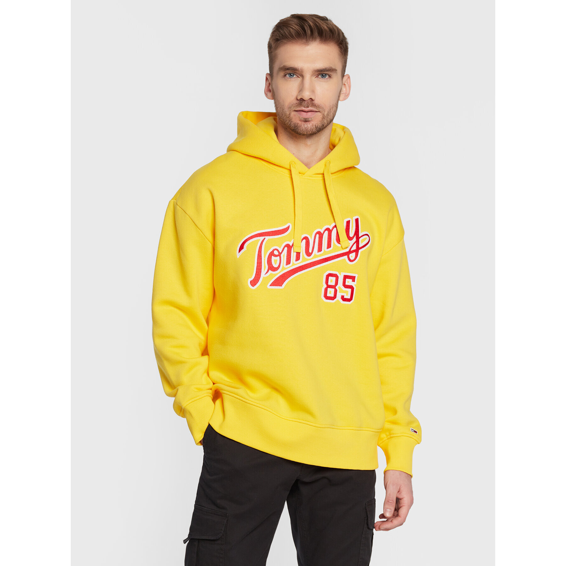 Tommy Jeans Bluză College DM0DM15711 Galben Relaxed Fit - Pled.ro