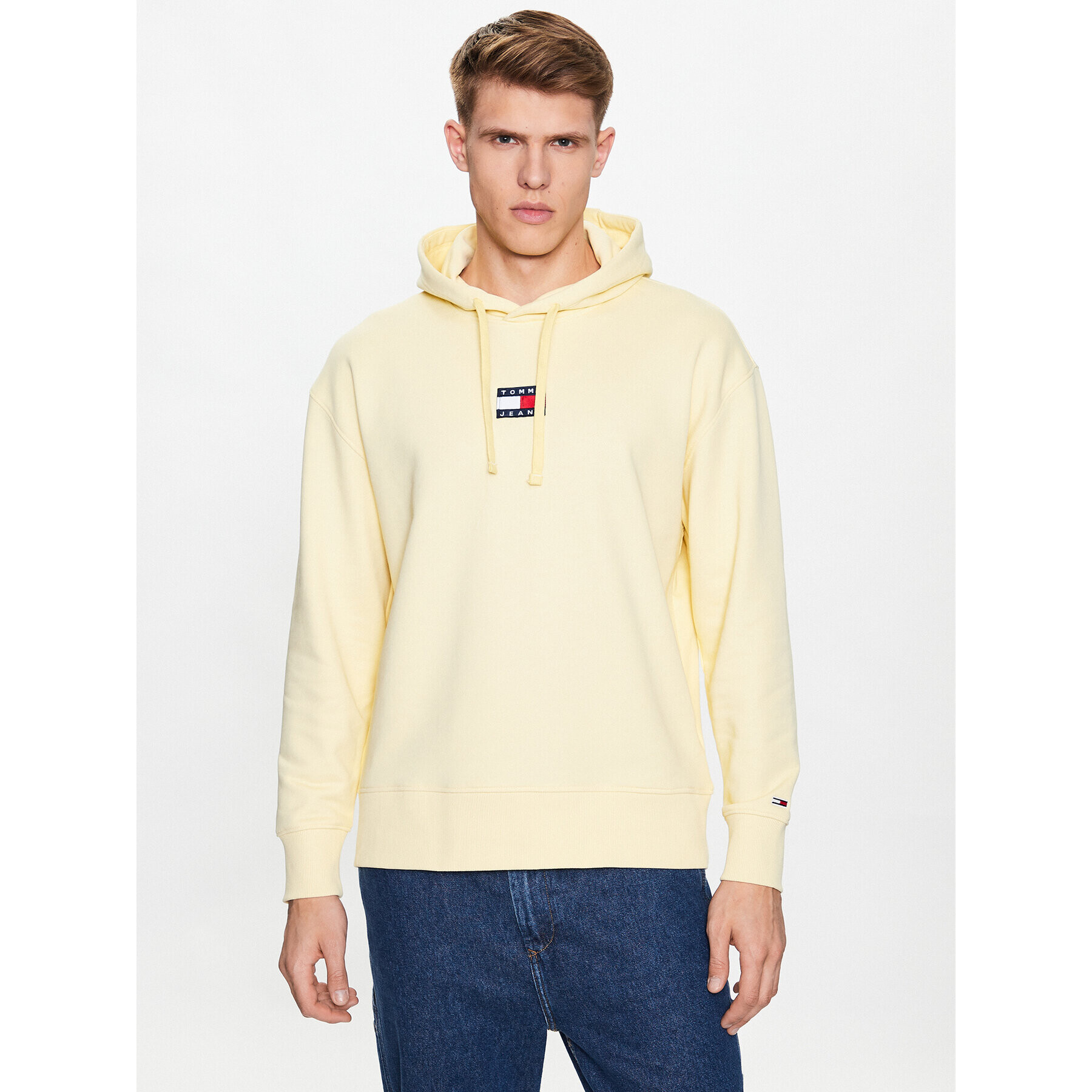 Tommy Jeans Bluză College DM0DM16384 Galben Relaxed Fit - Pled.ro