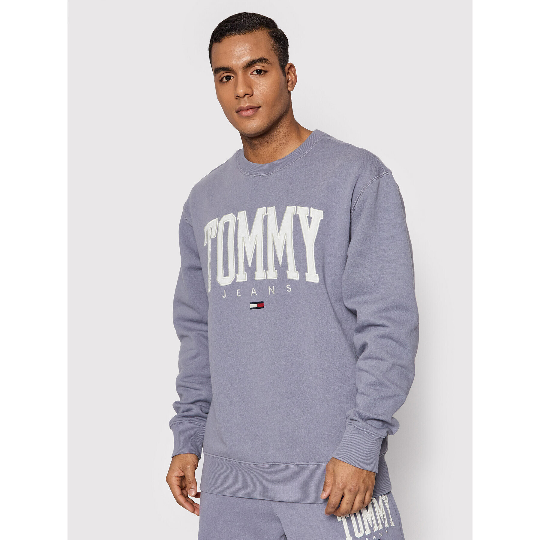 Tommy Jeans Bluză Collegiate DM0DM12545 Albastru Relaxed Fit - Pled.ro