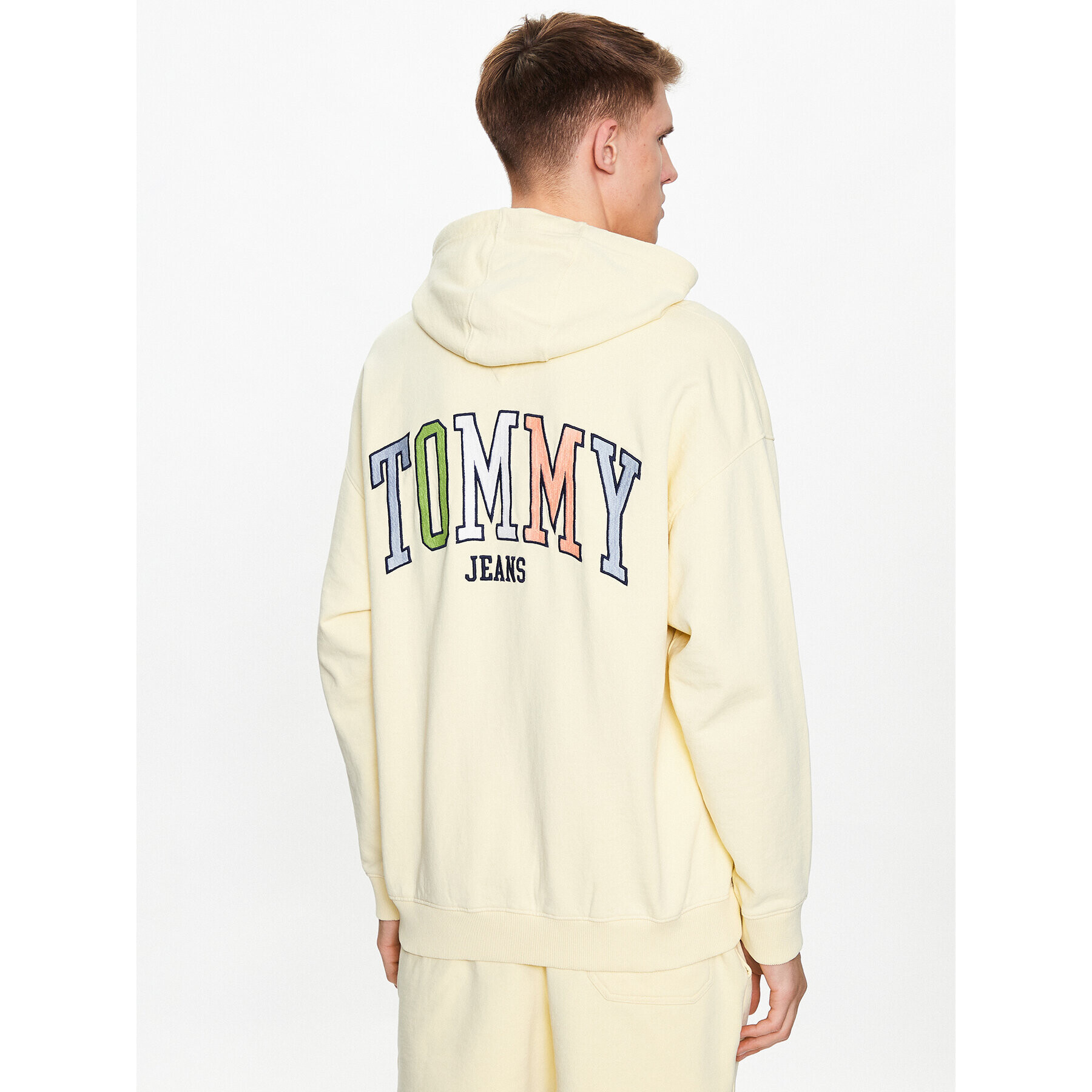 Tommy Jeans Bluză Collegie DM0DM16371 Galben Relaxed Fit - Pled.ro