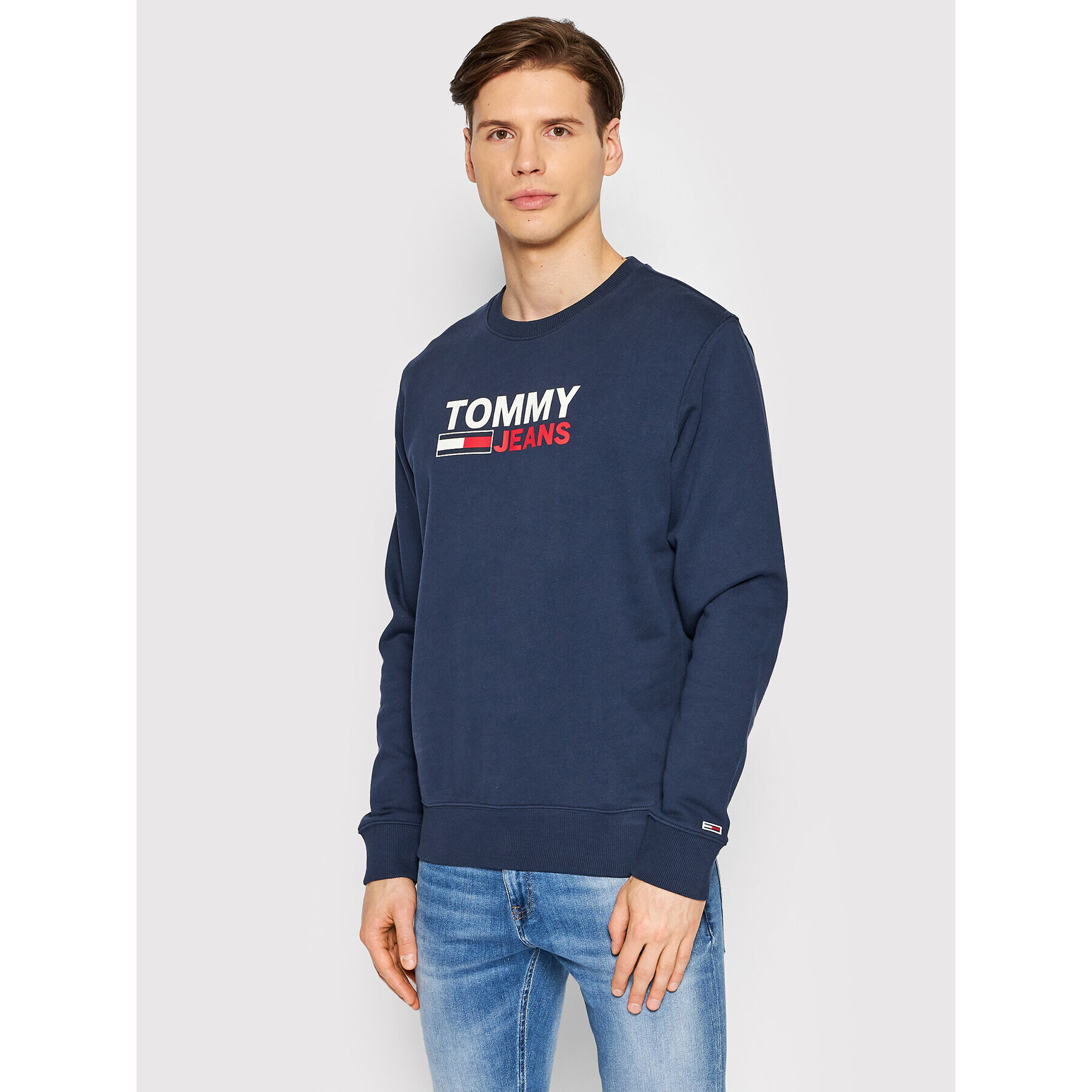 Tommy Jeans Bluză Corp Logo DM0DM12938 Bleumarin Regular Fit - Pled.ro