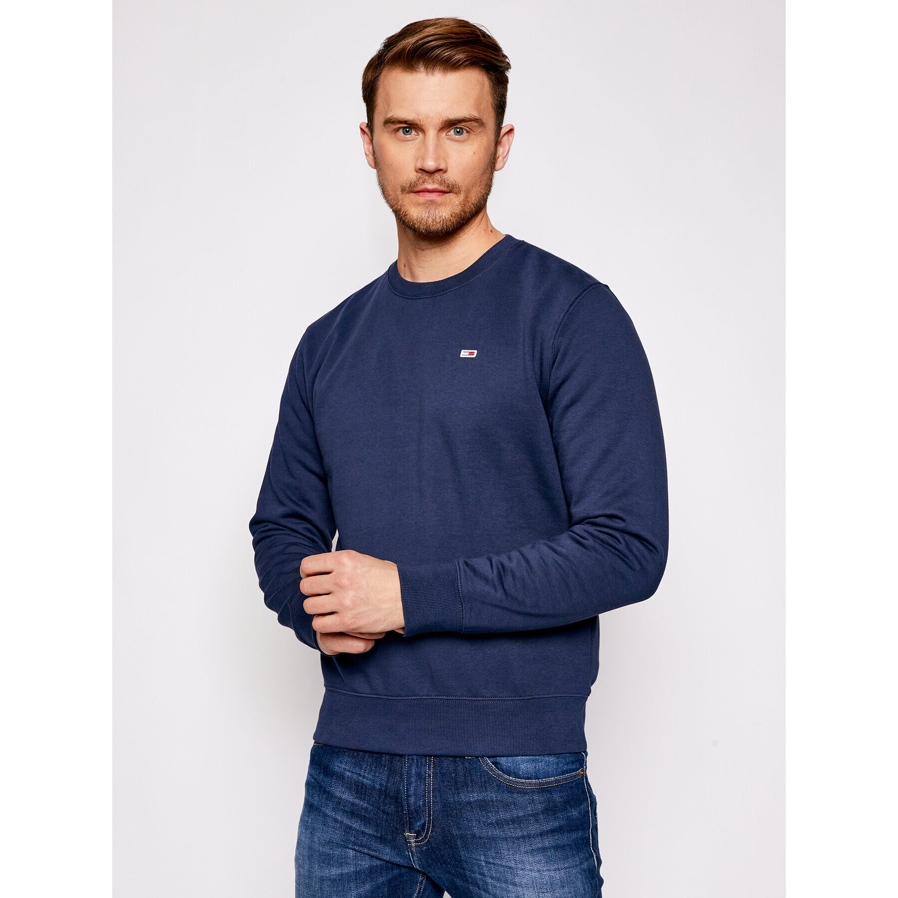 Tommy Jeans Bluză DM0DM09591 Bleumarin Regular Fit - Pled.ro