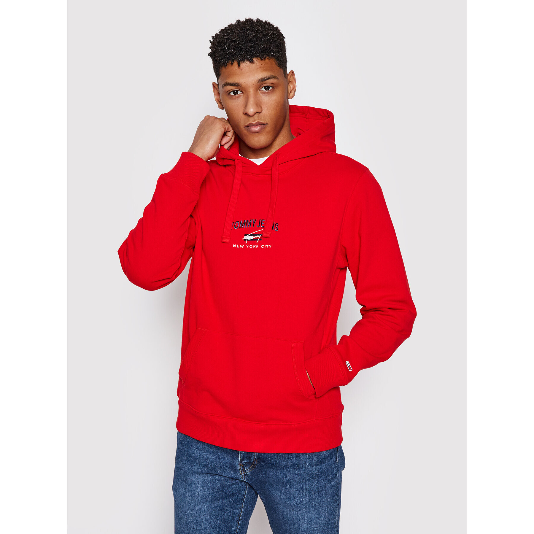 Tommy Jeans Bluză DM0DM10208 Roșu Regular Fit - Pled.ro