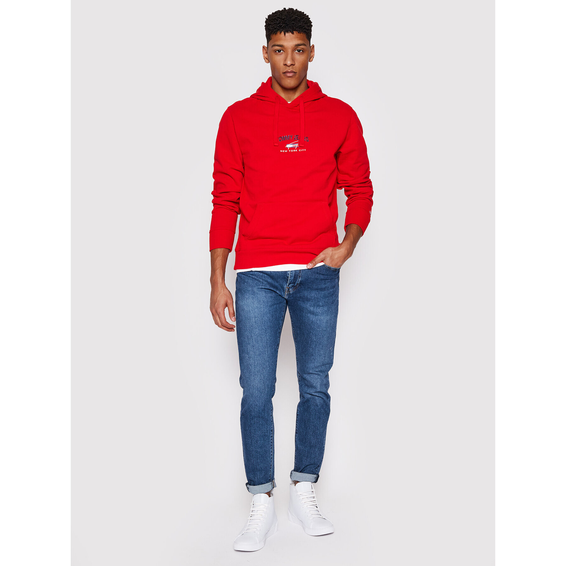 Tommy Jeans Bluză DM0DM10208 Roșu Regular Fit - Pled.ro