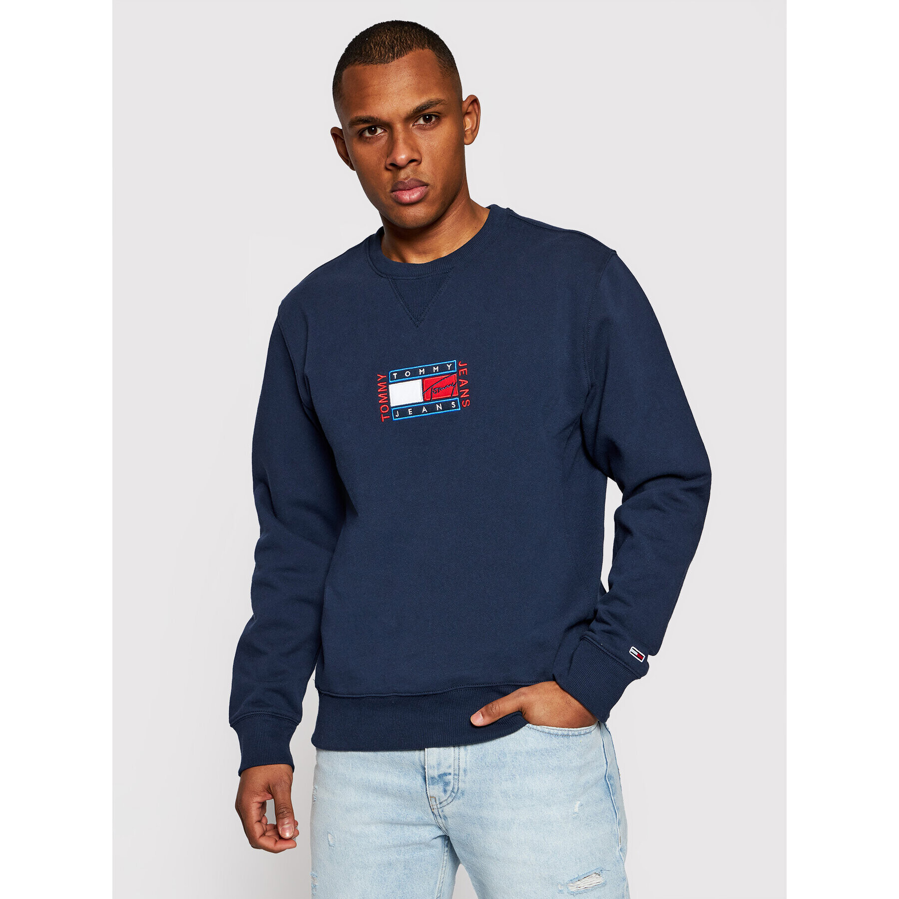 Tommy Jeans Bluză DM0DM10635 Bleumarin Regular Fit - Pled.ro