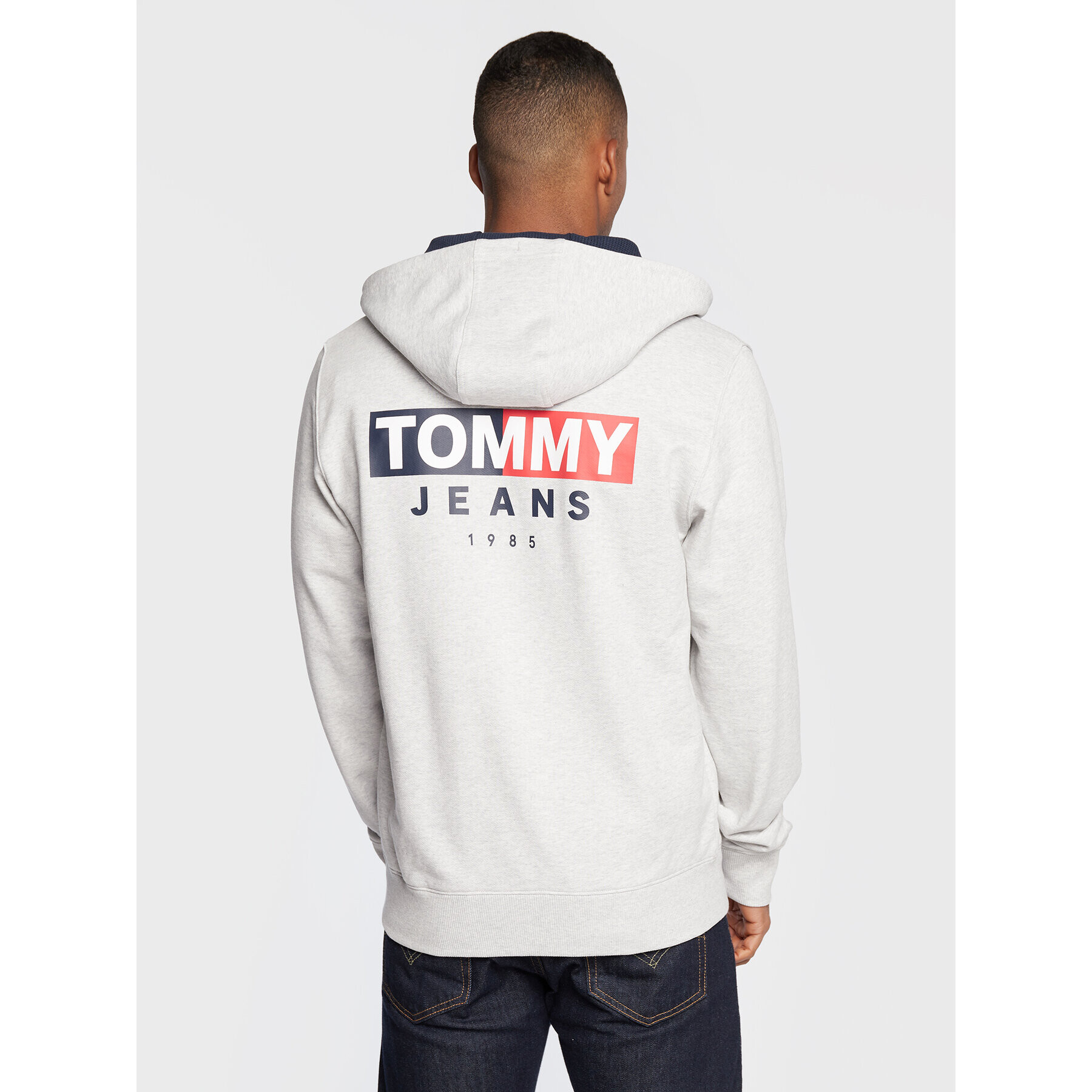 Tommy Jeans Bluză DM0DM13877 Gri Regular Fit - Pled.ro