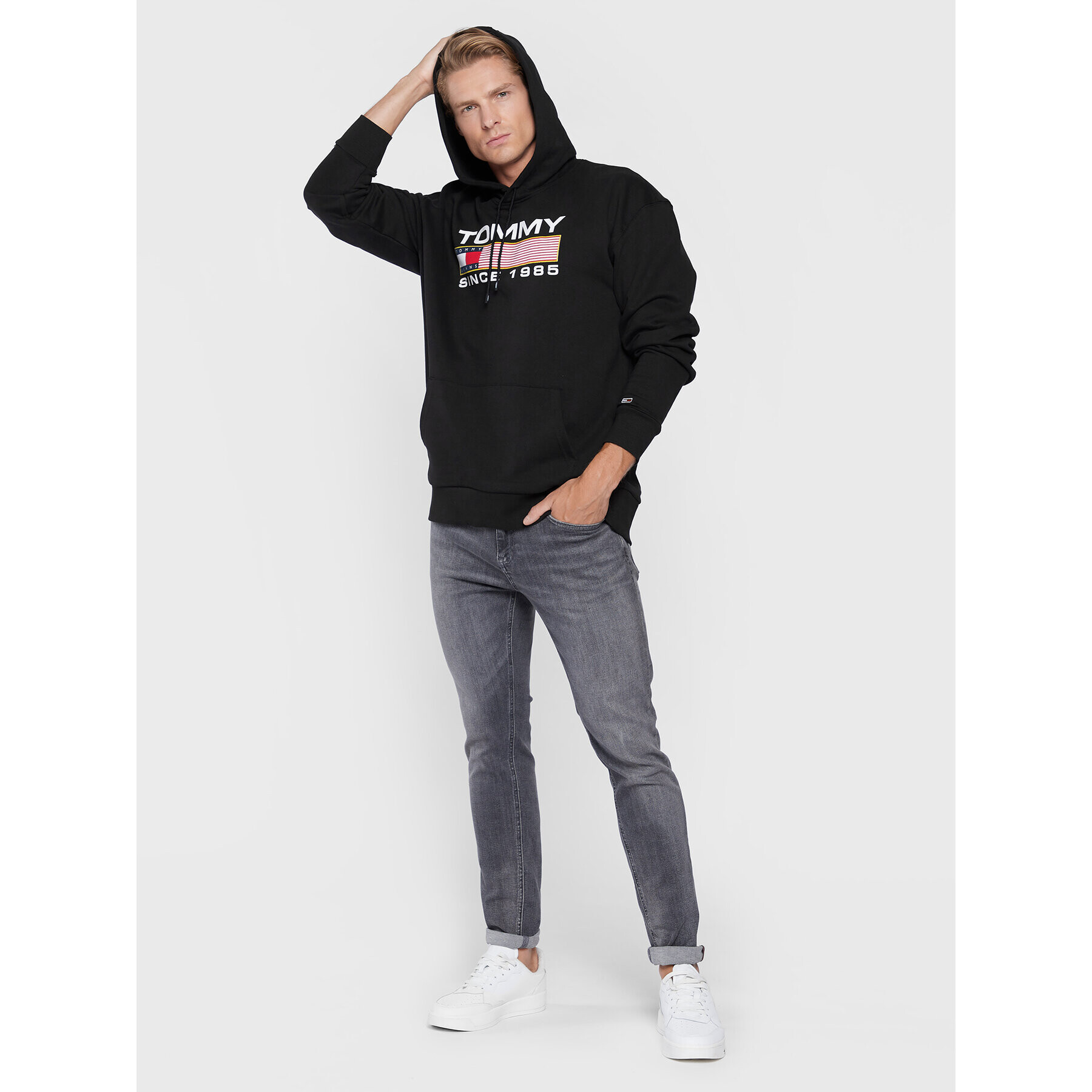 Tommy Jeans Bluză DM0DM15009 Negru Regular Fit - Pled.ro