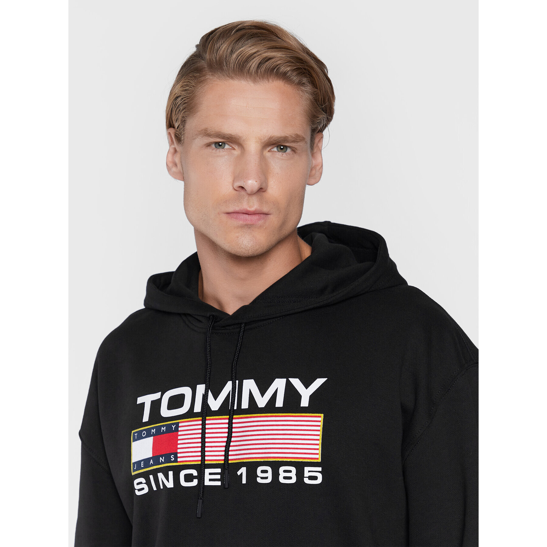 Tommy Jeans Bluză DM0DM15009 Negru Regular Fit - Pled.ro