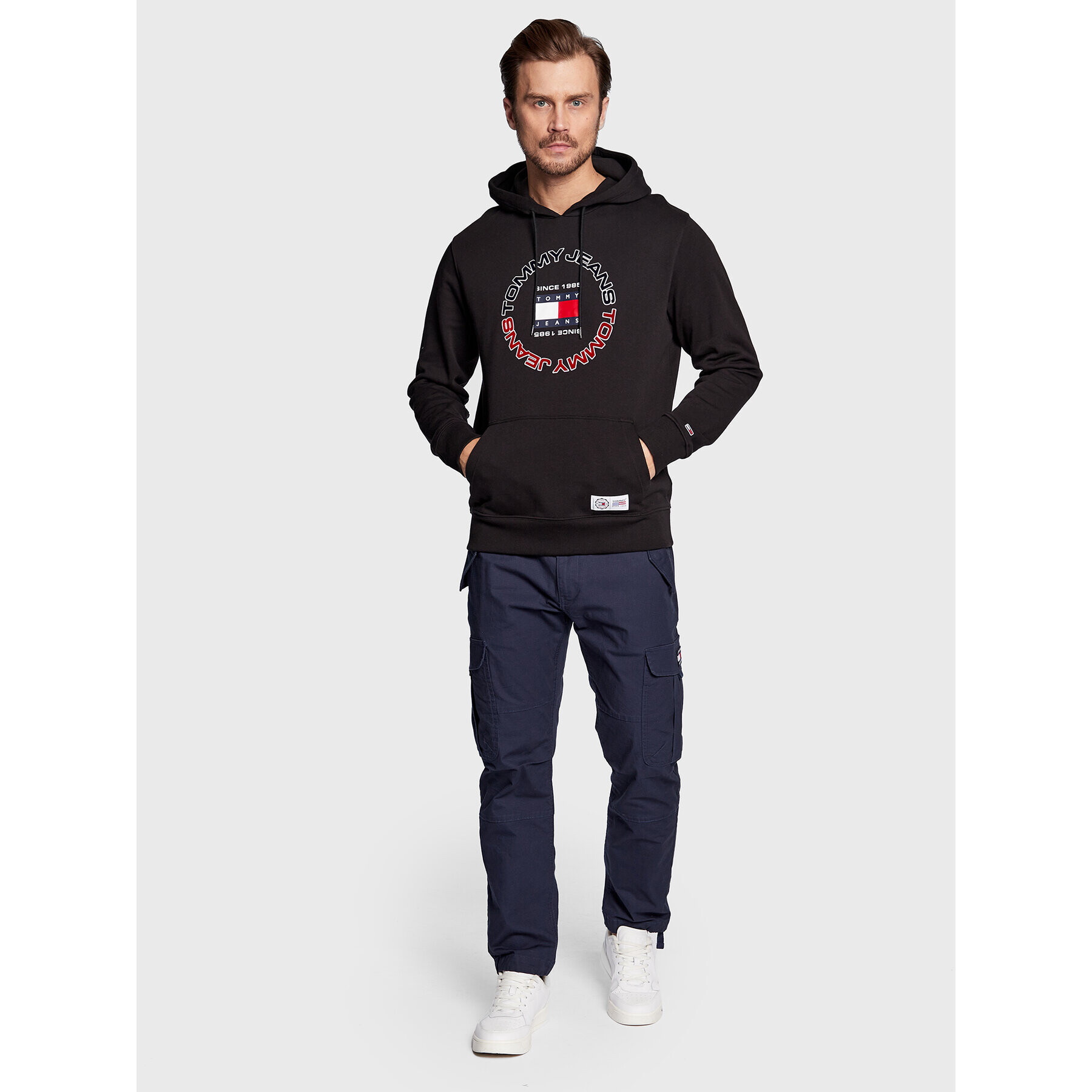 Tommy Jeans Bluză DM0DM15686 Negru Regular Fit - Pled.ro