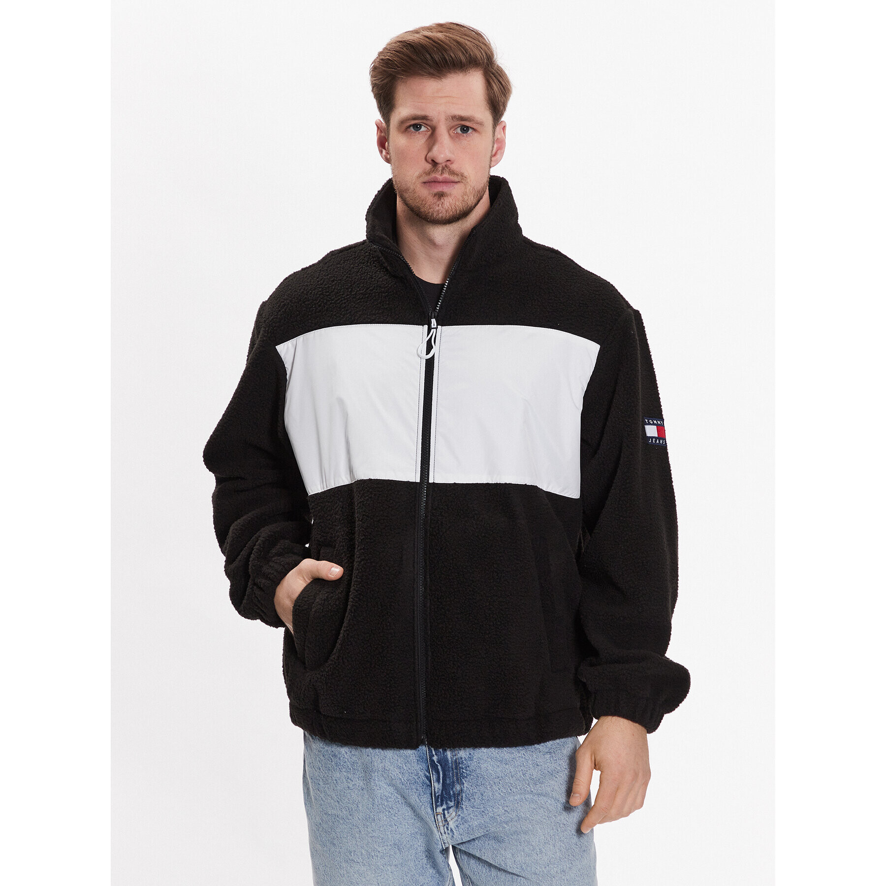 Tommy Jeans Bluză DM0DM15911 Negru Regular Fit - Pled.ro