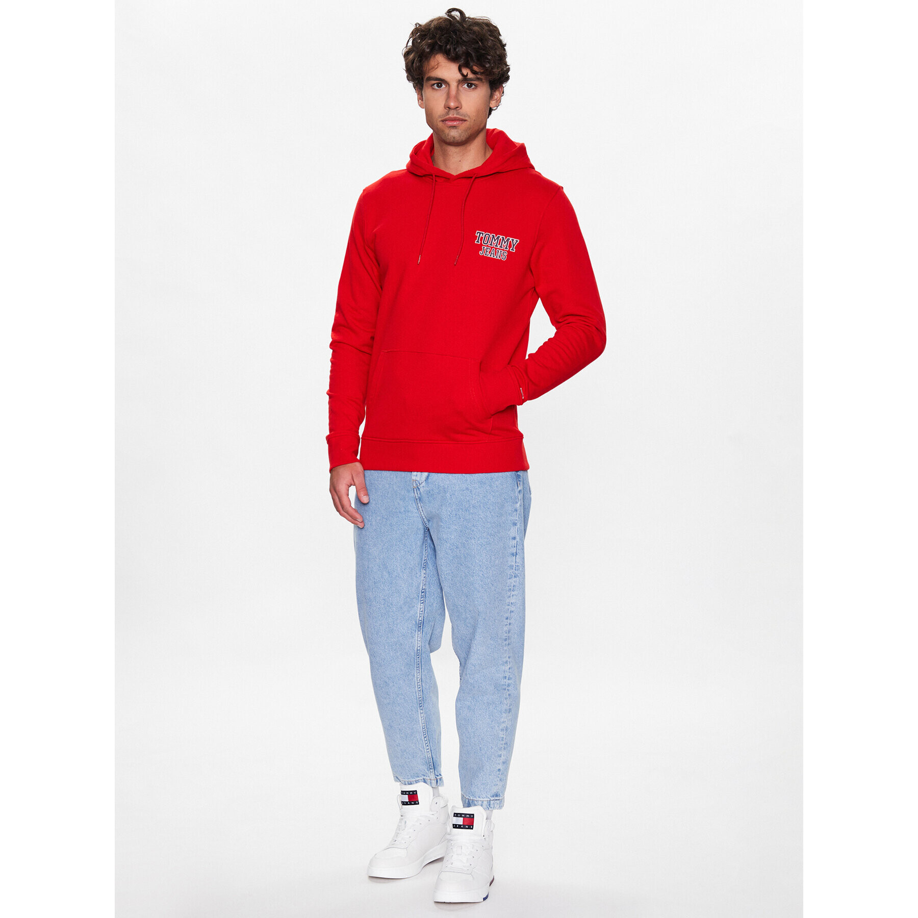 Tommy Jeans Bluză DM0DM16365 Roșu Regular Fit - Pled.ro