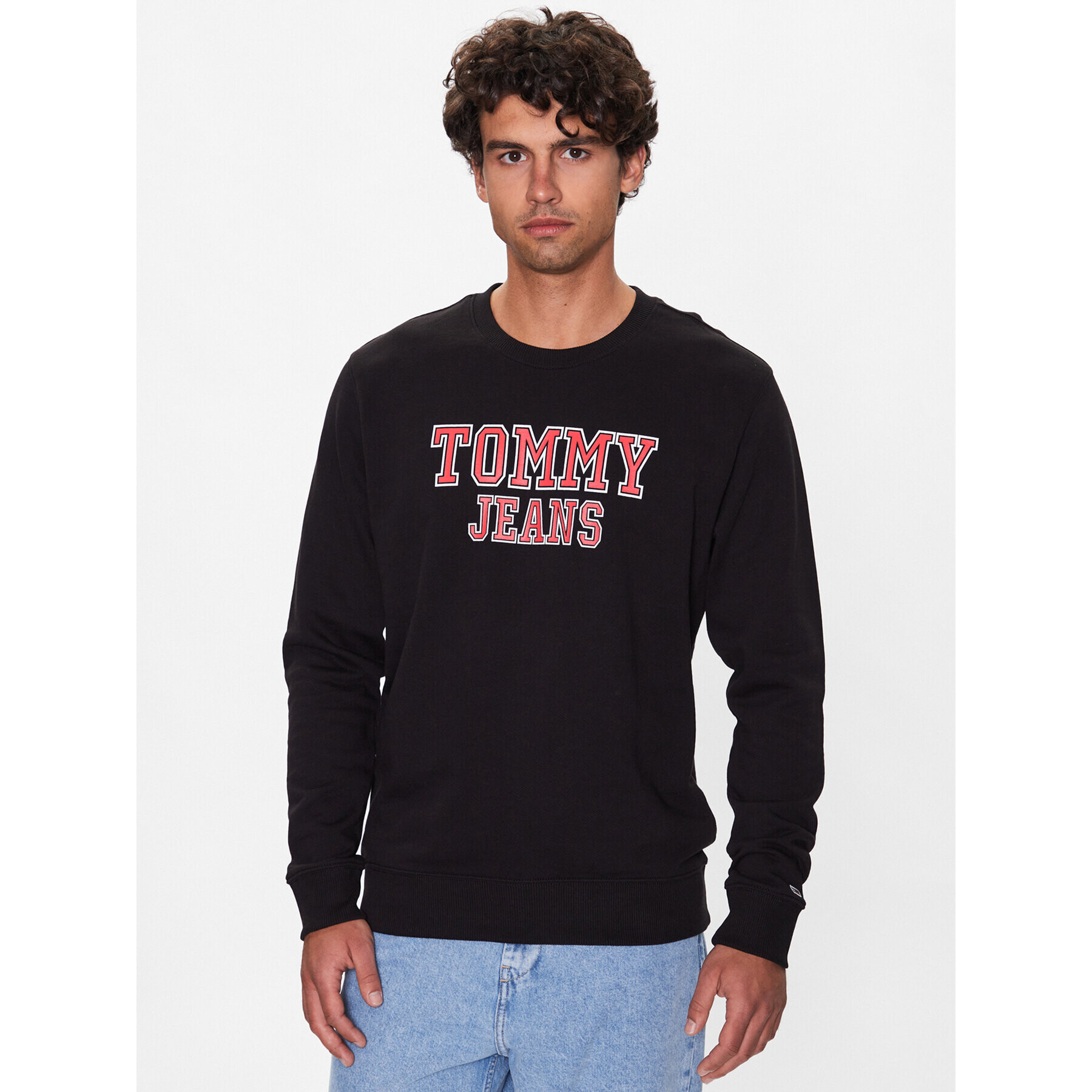 Tommy Jeans Bluză DM0DM16366 Negru Regular Fit - Pled.ro