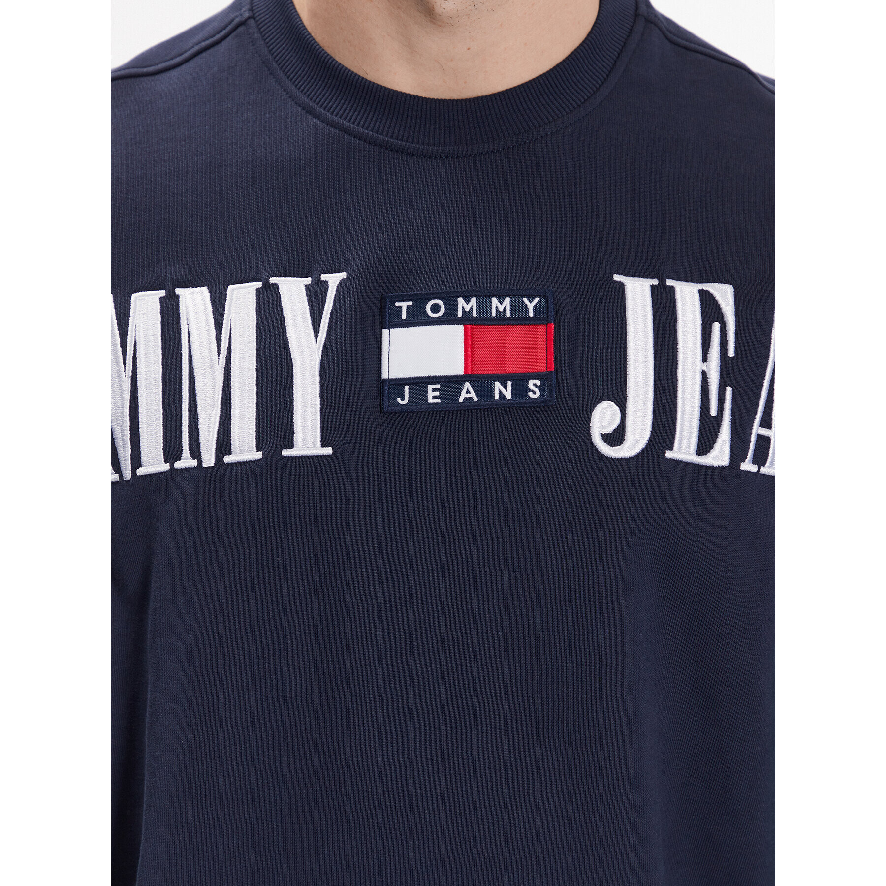 Tommy Jeans Bluză DM0DM16378 Bleumarin Boxy Fit - Pled.ro