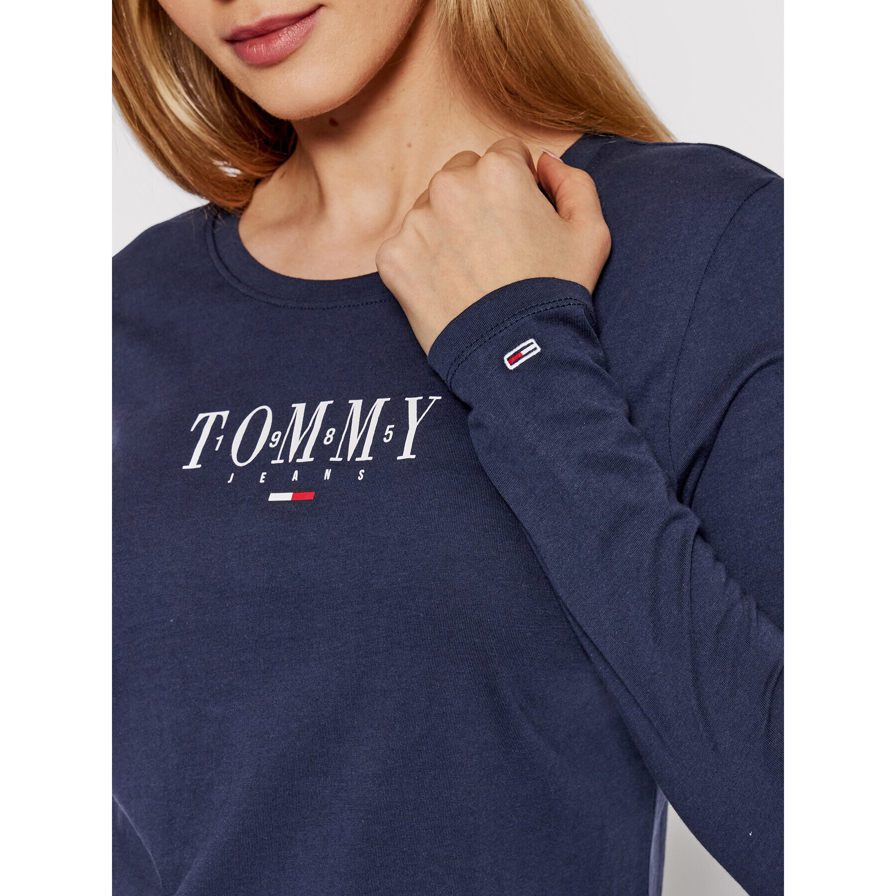 Tommy Jeans Bluză DW0DW12831 Bleumarin Regular Fit - Pled.ro