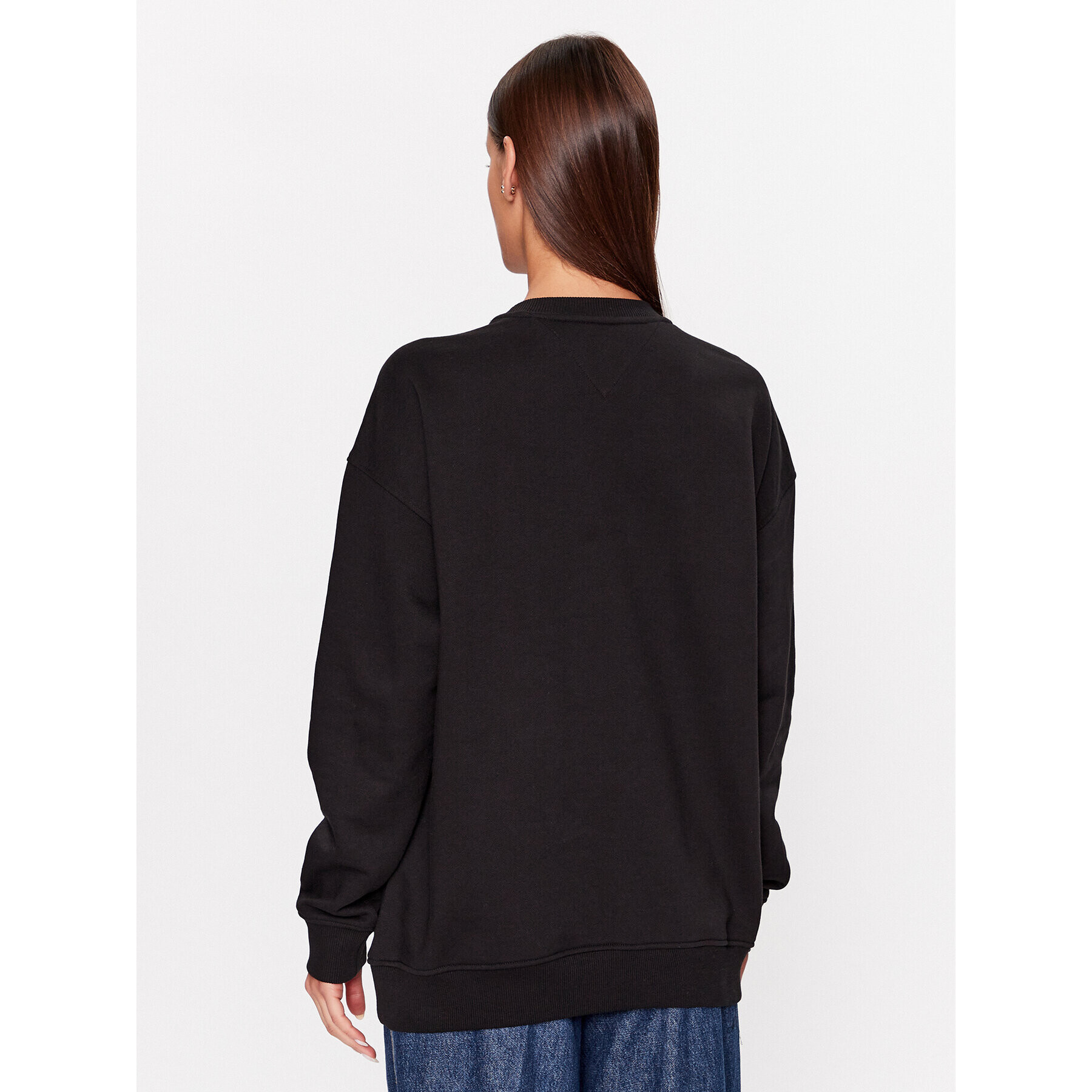 Tommy Jeans Bluză DW0DW16246 Negru Oversize - Pled.ro