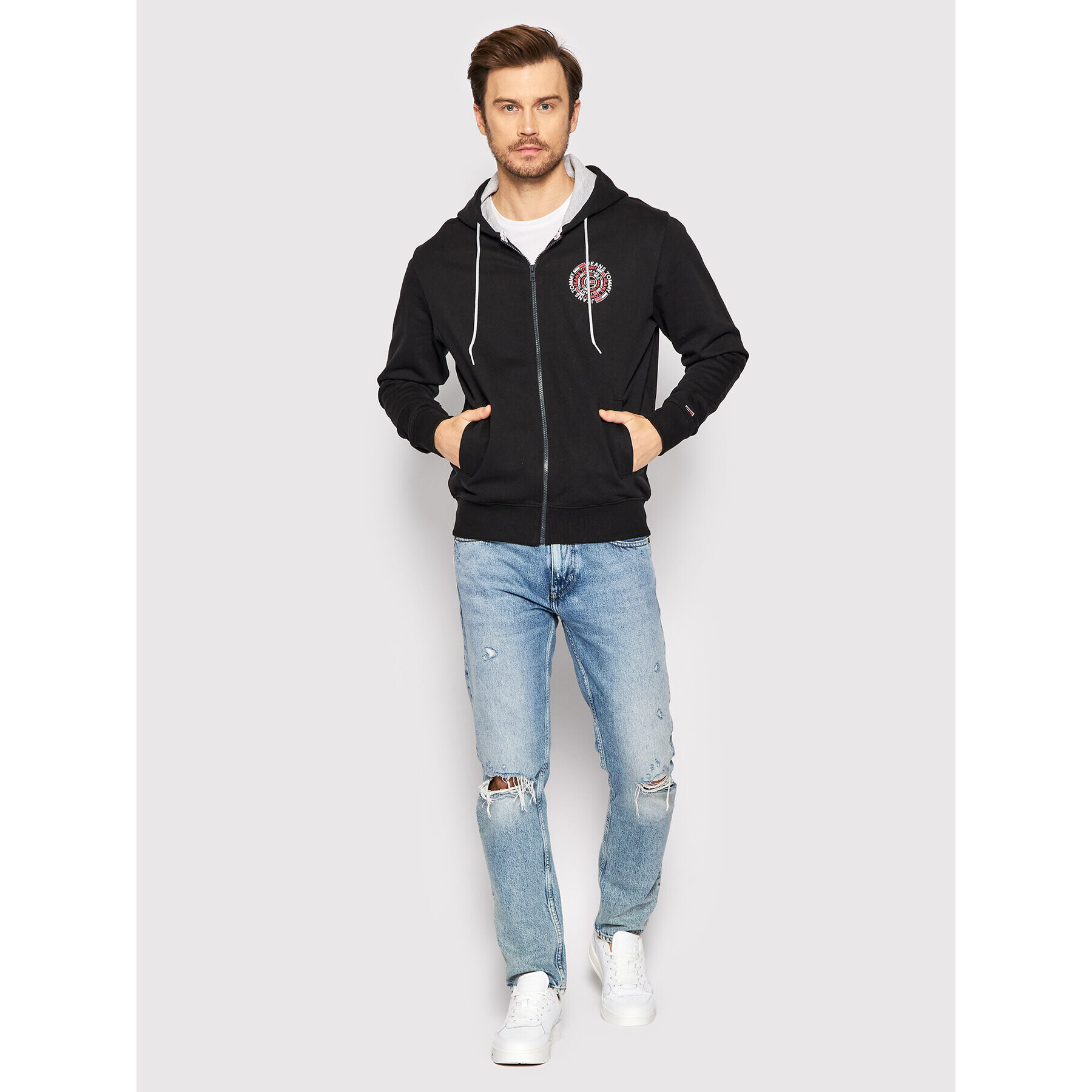 Tommy Jeans Bluză Entry DM0DM12865 Negru Relaxed Fit - Pled.ro