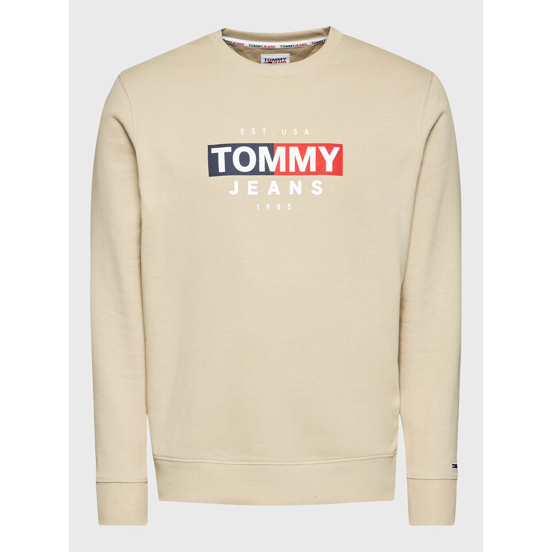 Tommy Jeans Bluză Entry Flag DM0DM14341 Bej Regular Fit - Pled.ro