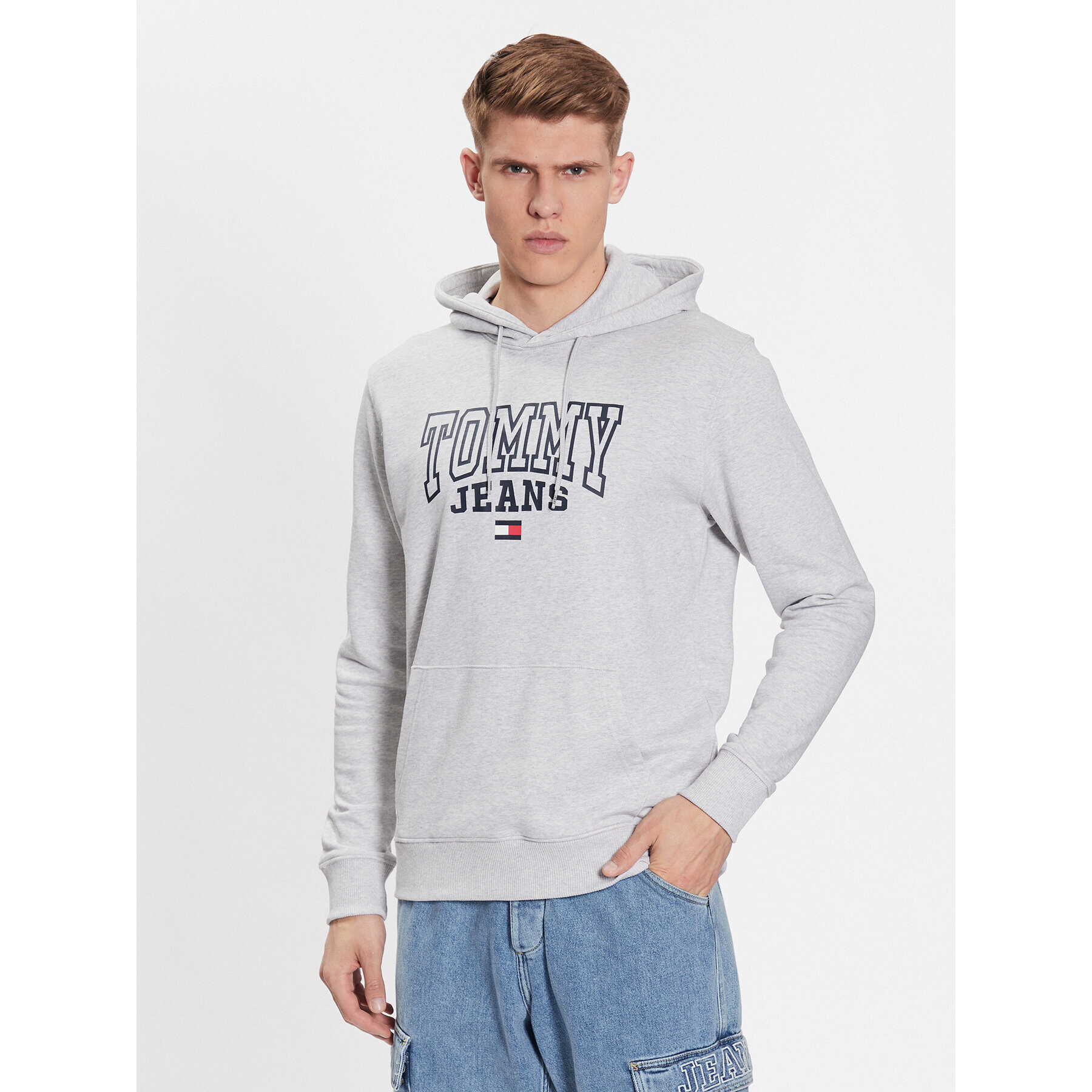 Tommy Jeans Bluză Entry Graphic DM0DM16792 Gri Regular Fit - Pled.ro