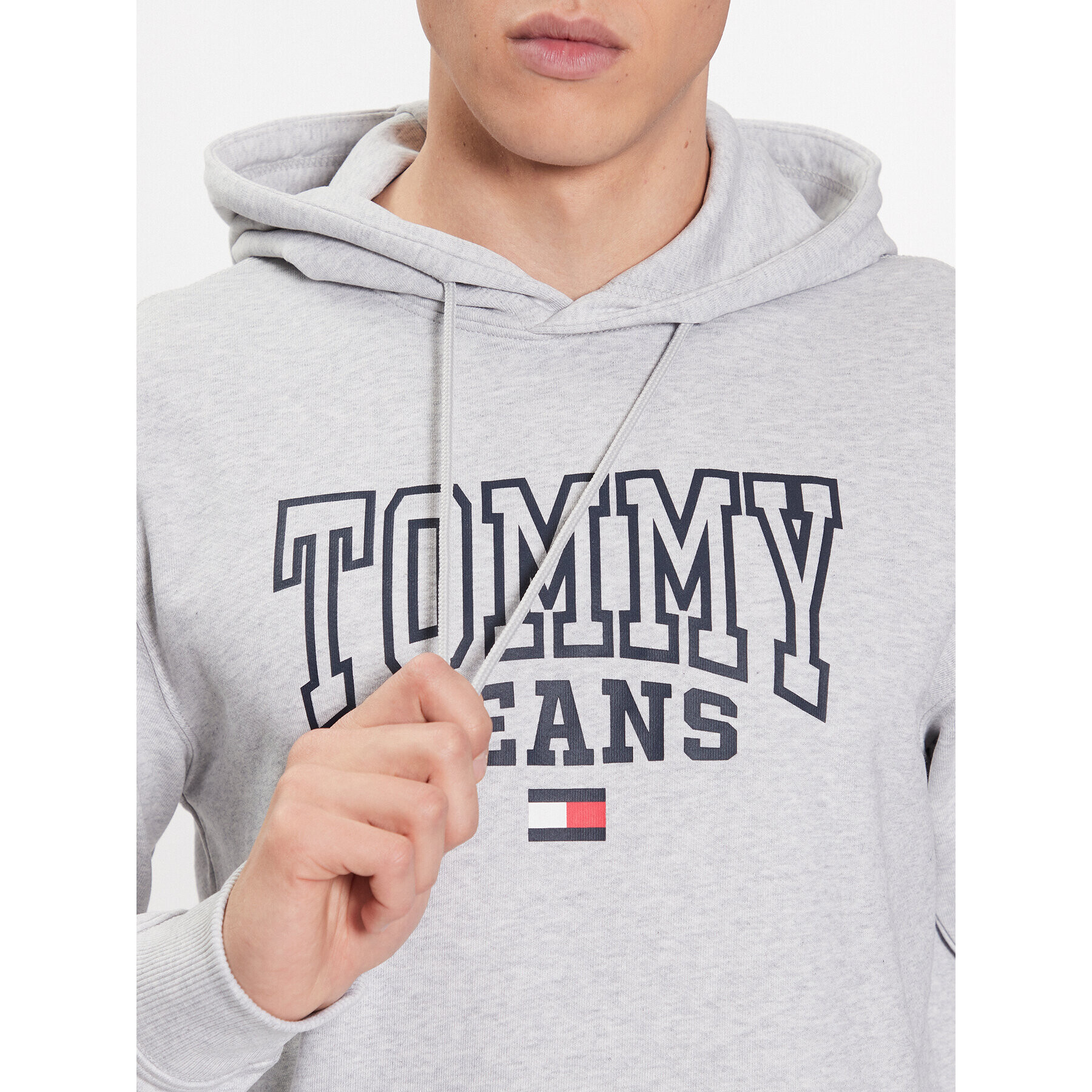 Tommy Jeans Bluză Entry Graphic DM0DM16792 Gri Regular Fit - Pled.ro