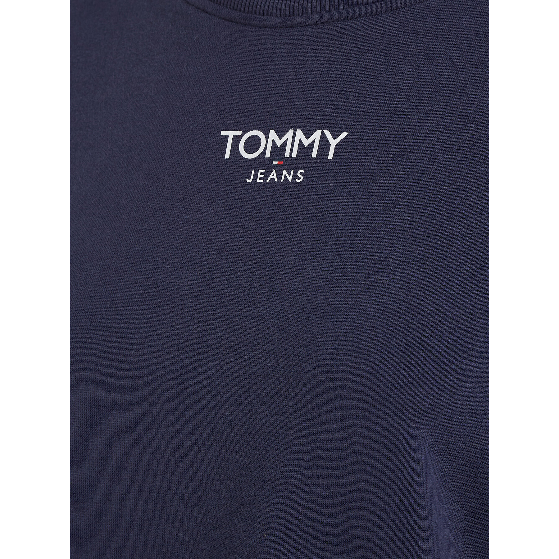 Tommy Jeans Bluză Ess Logo DW0DW16393 Bleumarin Cropped Fit - Pled.ro