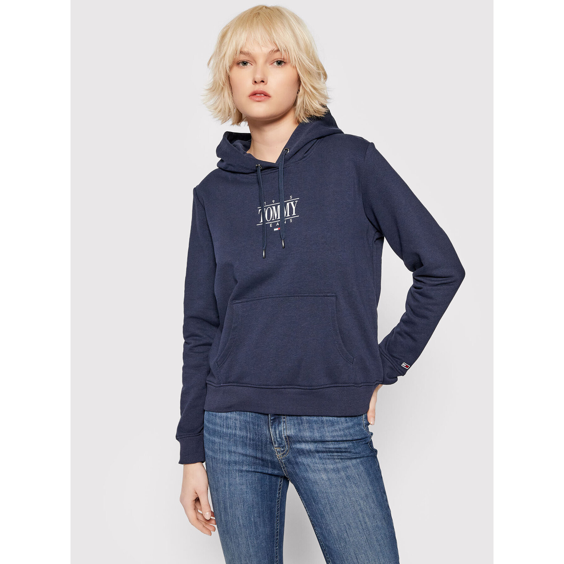 Tommy Jeans Bluză Essential DW0DW11049 Bleumarin Regular Fit - Pled.ro