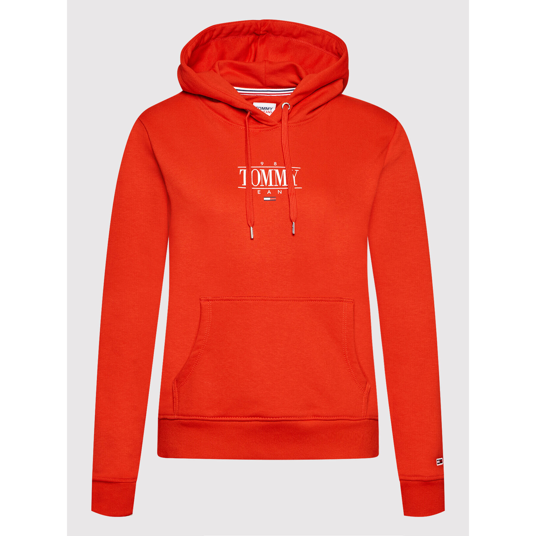 Tommy Jeans Bluză Essential DW0DW11049 Roșu Regular Fit - Pled.ro