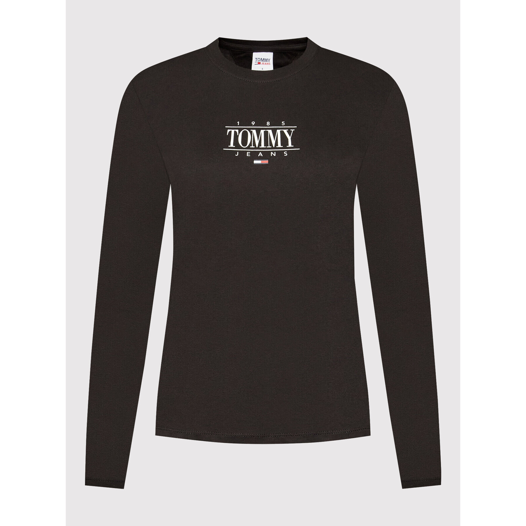 Tommy Jeans Bluză Essential DW0DW11237 Negru Slim Fit - Pled.ro