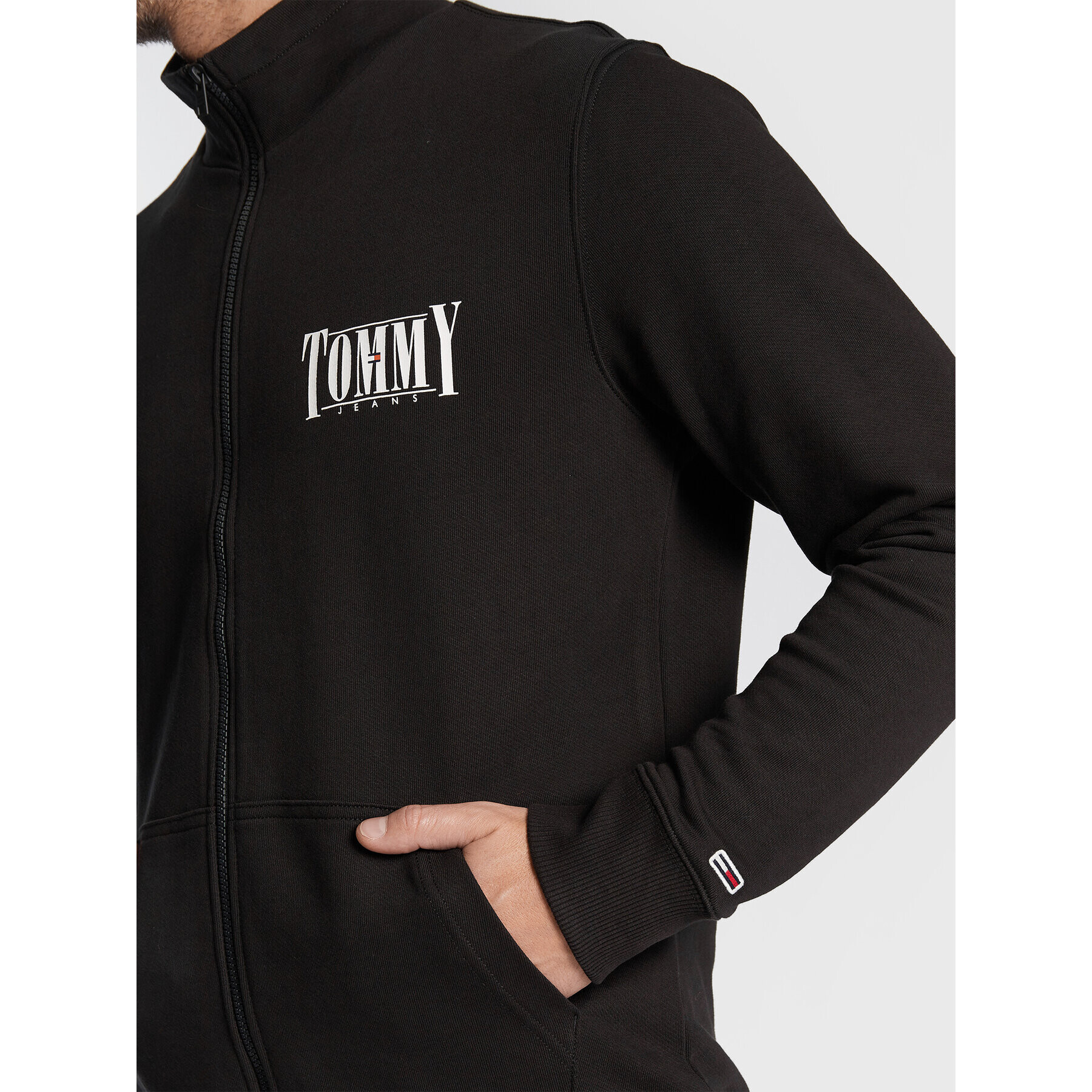 Tommy Jeans Bluză Essential Graphic DM0DM15008 Negru Regular Fit - Pled.ro