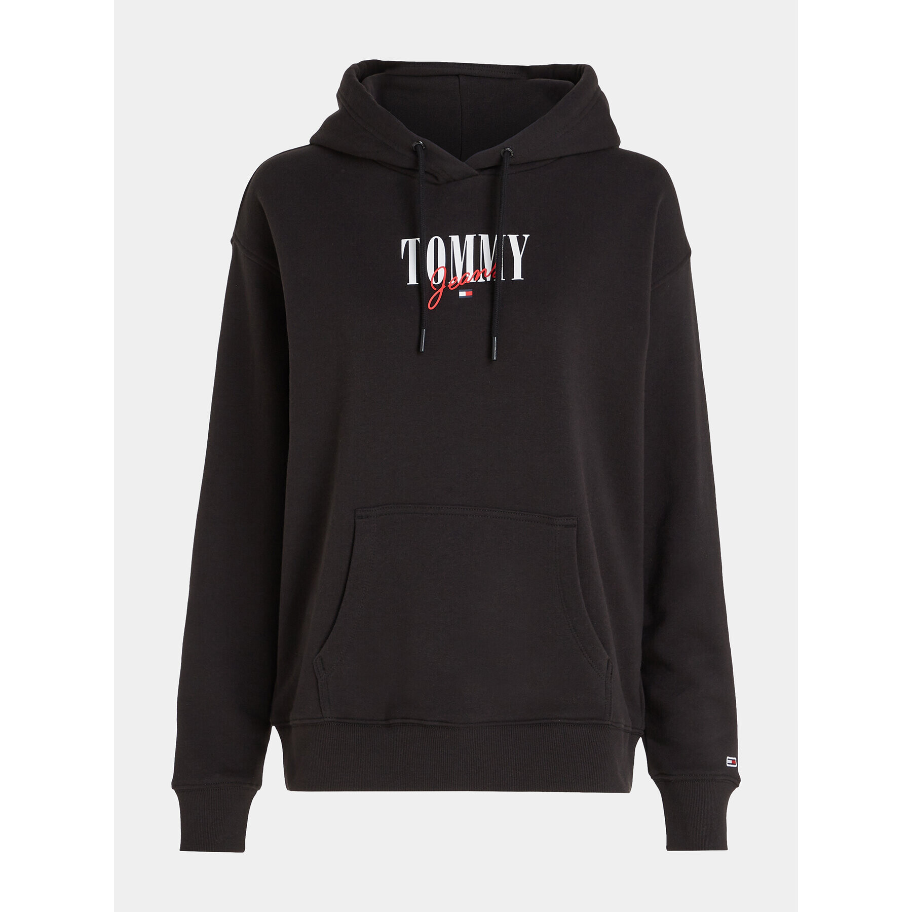 Tommy Jeans Bluză Essential Logo 1+ DW0DW16397 Negru Relaxed Fit - Pled.ro