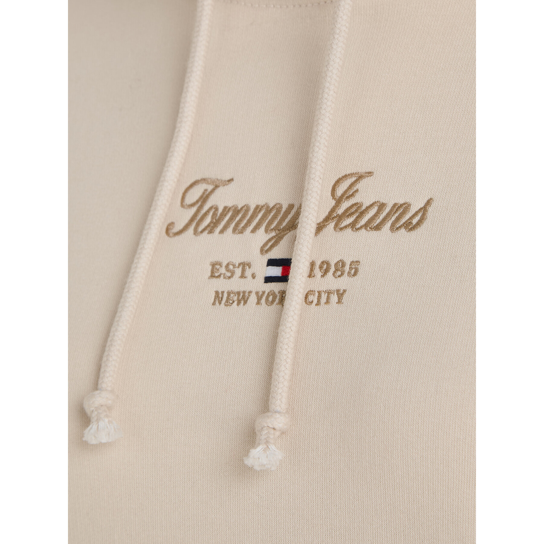 Tommy Jeans Bluză Essential Logo 2+ DW0DW16406 Bej Boxy Fit - Pled.ro