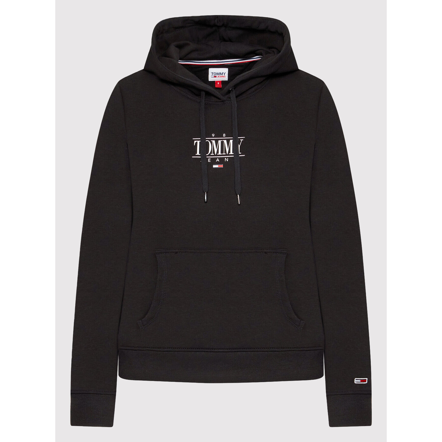 Tommy Jeans Bluză Essential Logo DW0DW11049 Negru Regular Fit - Pled.ro