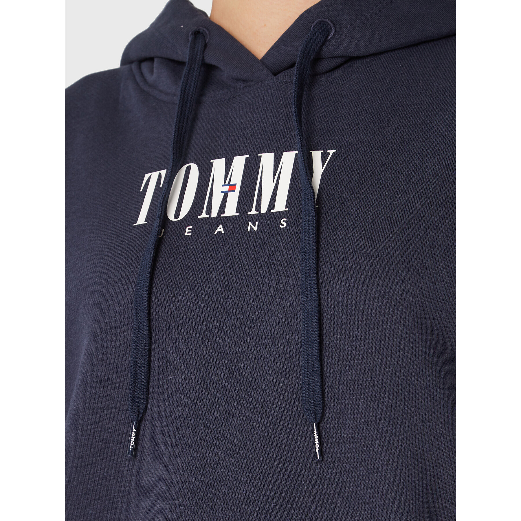 Tommy Jeans Bluză Essential Logo DW0DW14327 Bleumarin Relaxed Fit - Pled.ro