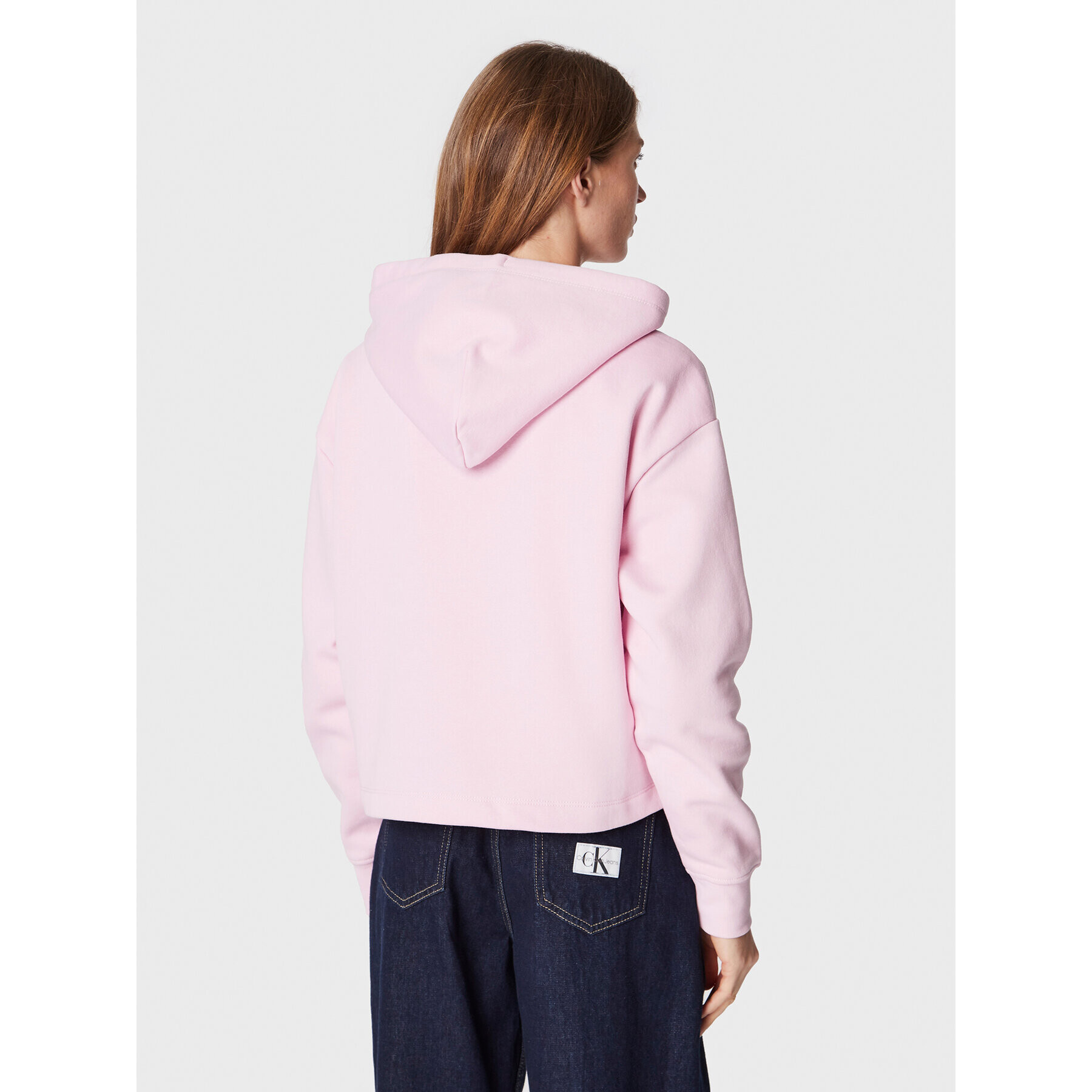 Tommy Jeans Bluză Essential Logo DW0DW14327 Roz Relaxed Fit - Pled.ro