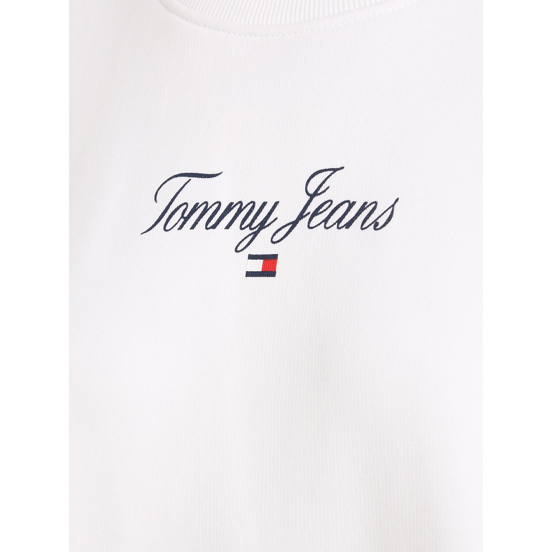 Tommy Jeans Bluză Essential Logo DW0DW16140 Alb Relaxed Fit - Pled.ro