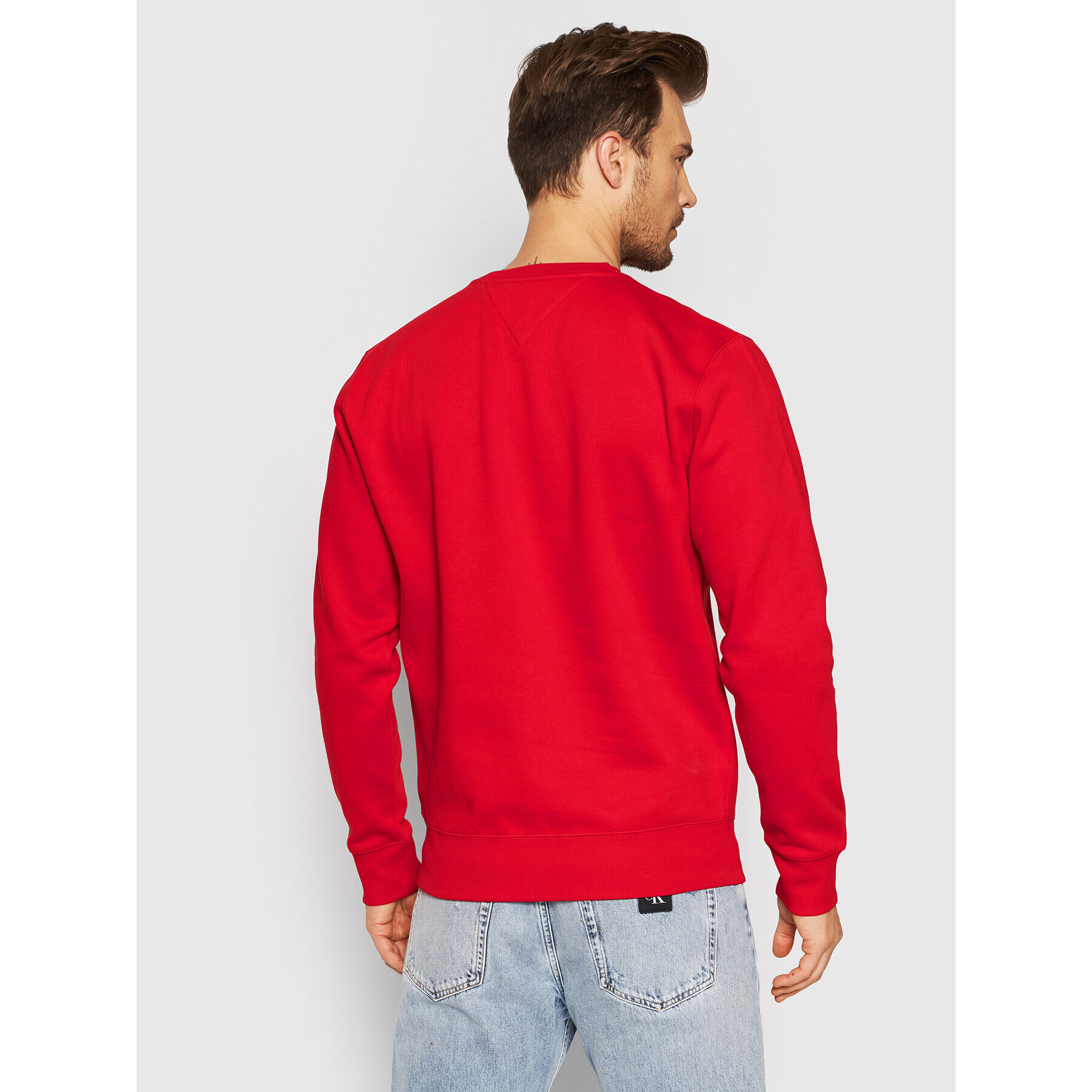 Tommy Jeans Bluză Fleece DM0DM09591 Roșu Regular Fit - Pled.ro