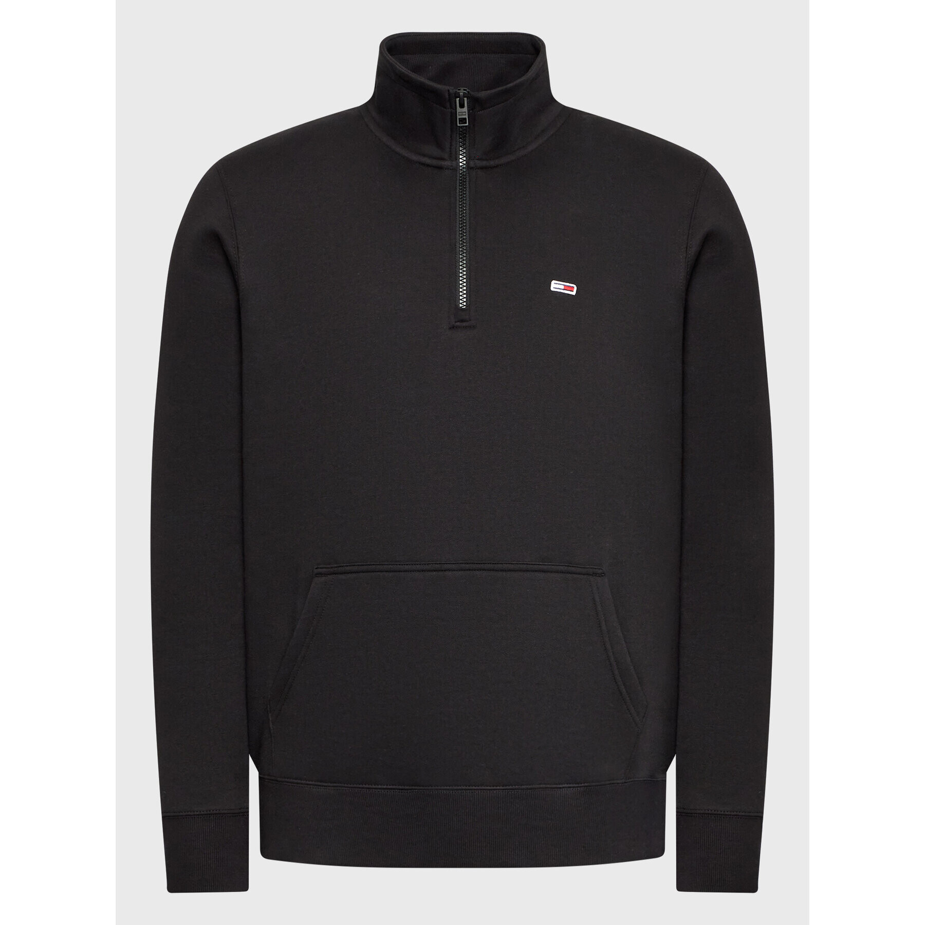 Tommy Jeans Bluză Fleece Mock DM0DM15004 Negru Regular Fit - Pled.ro