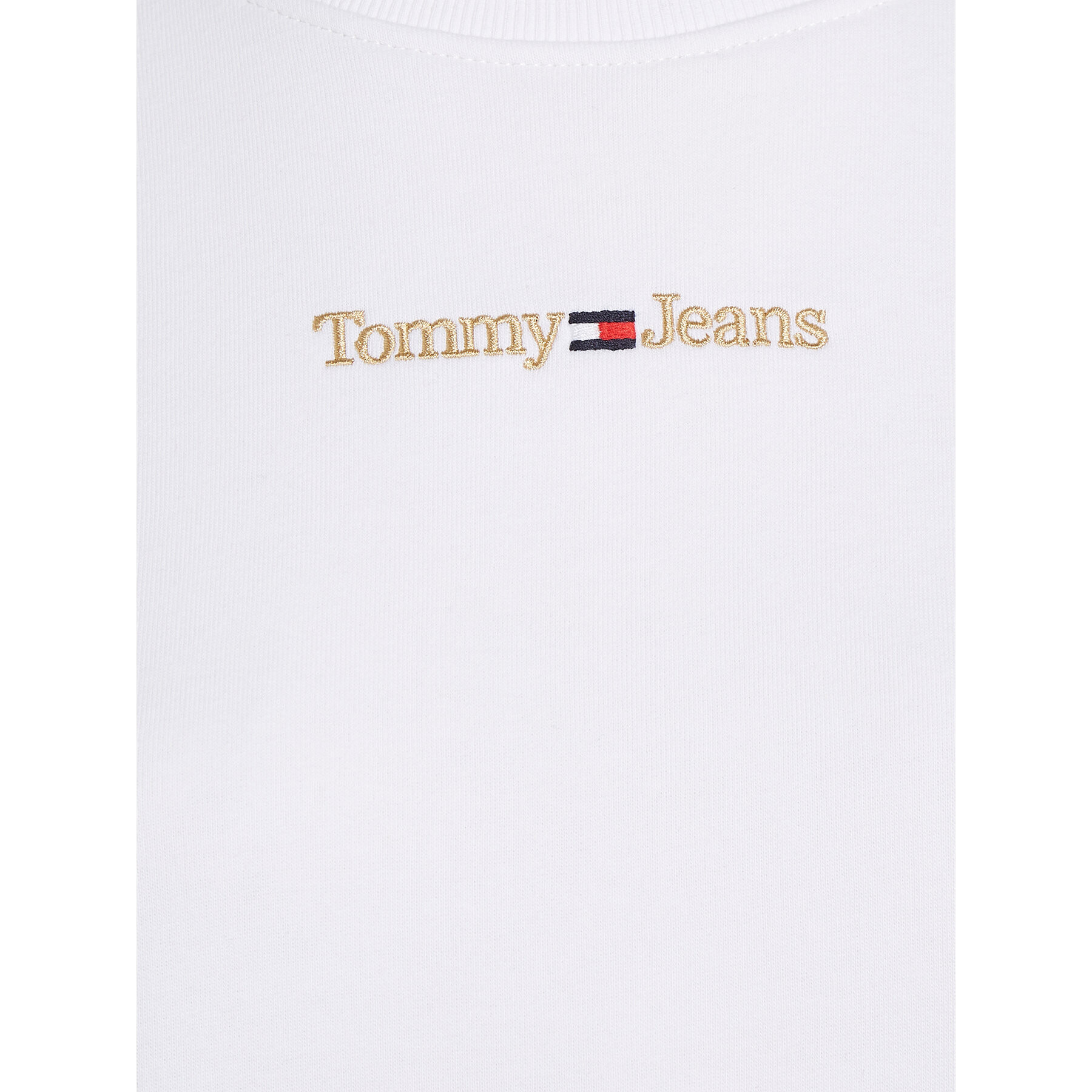 Tommy Jeans Bluză Gold Linear DW0DW16931 Alb Regular Fit - Pled.ro