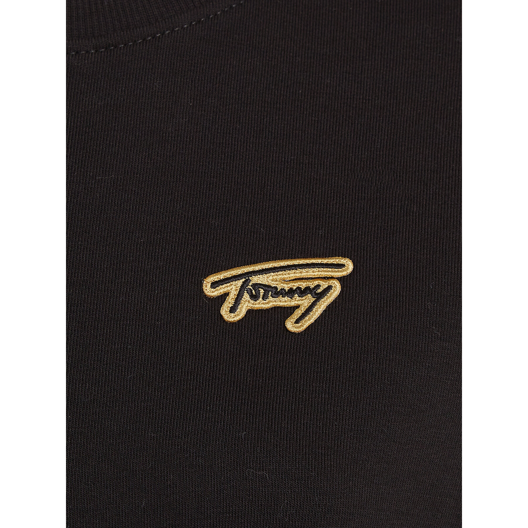 Tommy Jeans Bluză Gold Signature DW0DW16906 Negru Regular Fit - Pled.ro