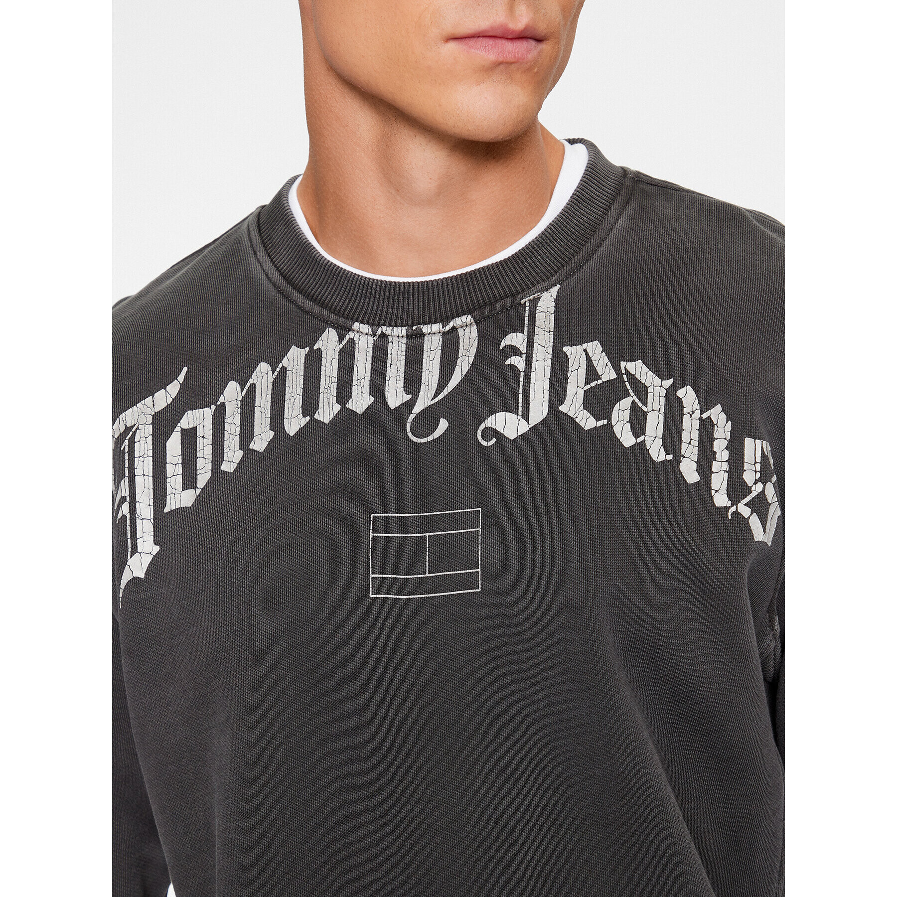 Tommy Jeans Bluză Grunge Arch DM0DM17792 Negru Relaxed Fit - Pled.ro