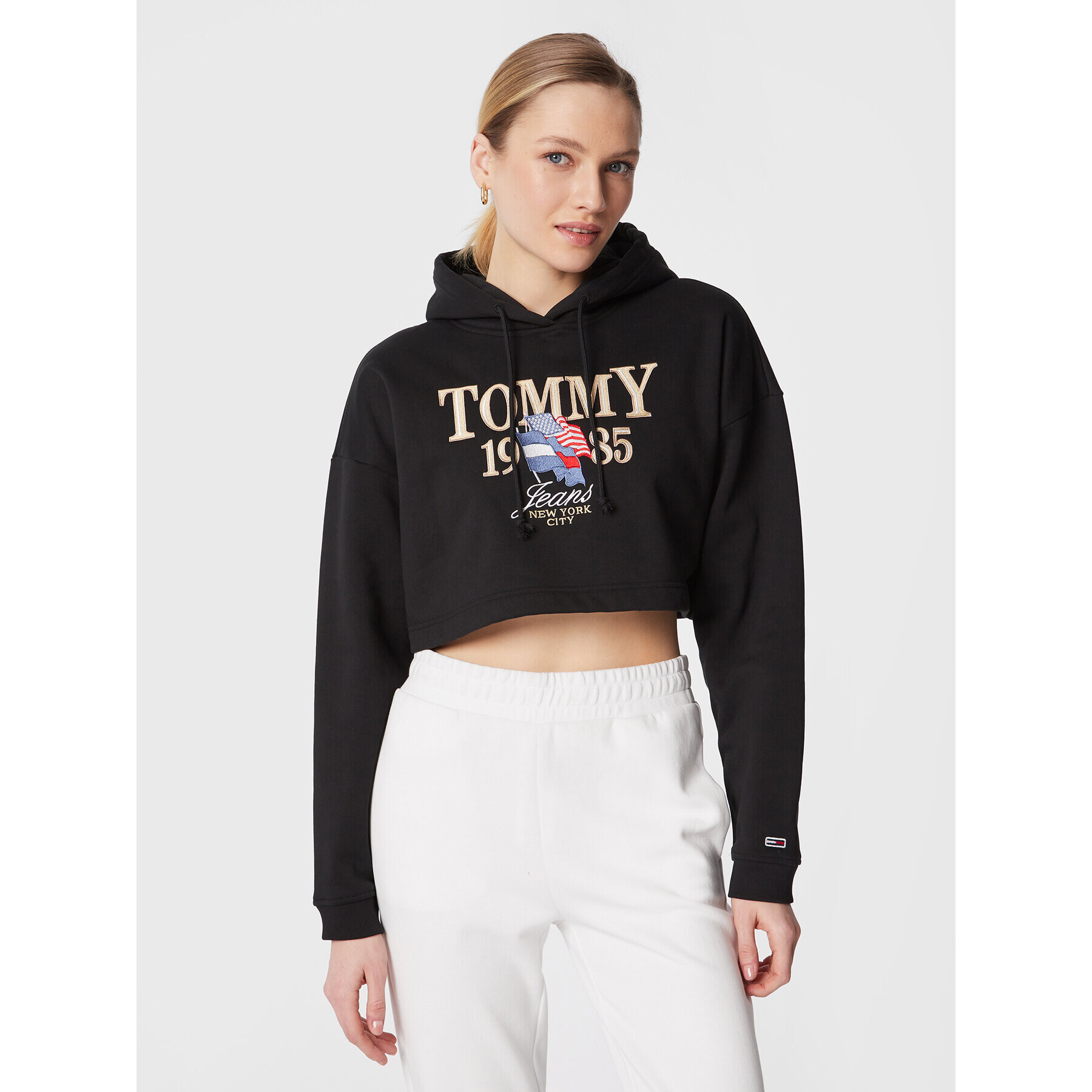 Tommy Jeans Bluză Luxe 3 DW0DW15061 Negru Regular Fit - Pled.ro