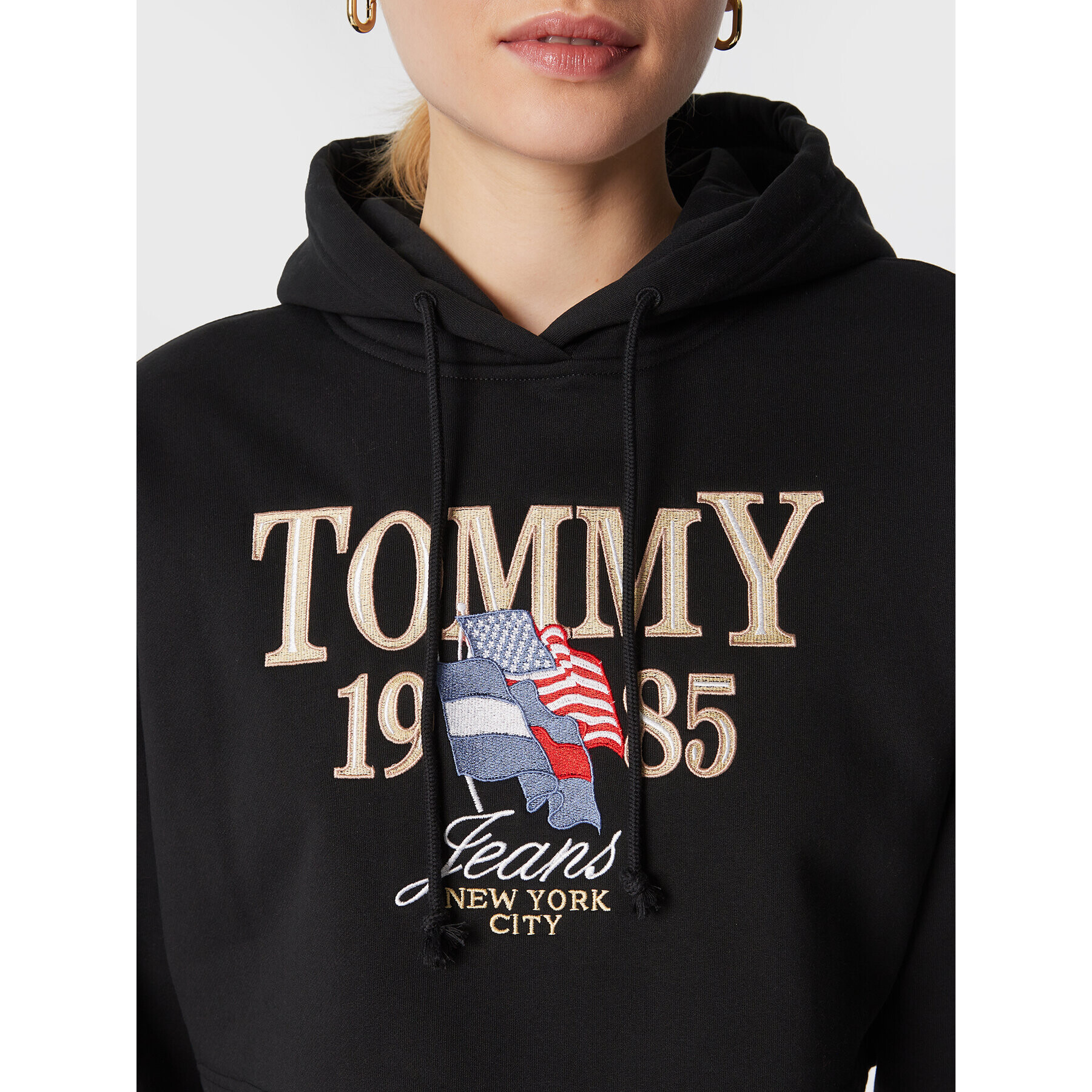 Tommy Jeans Bluză Luxe 3 DW0DW15061 Negru Regular Fit - Pled.ro