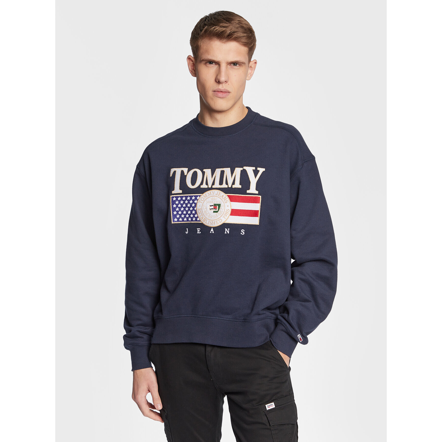 Tommy Jeans Bluză Luxe DM0DM15717 Bleumarin Regular Fit - Pled.ro