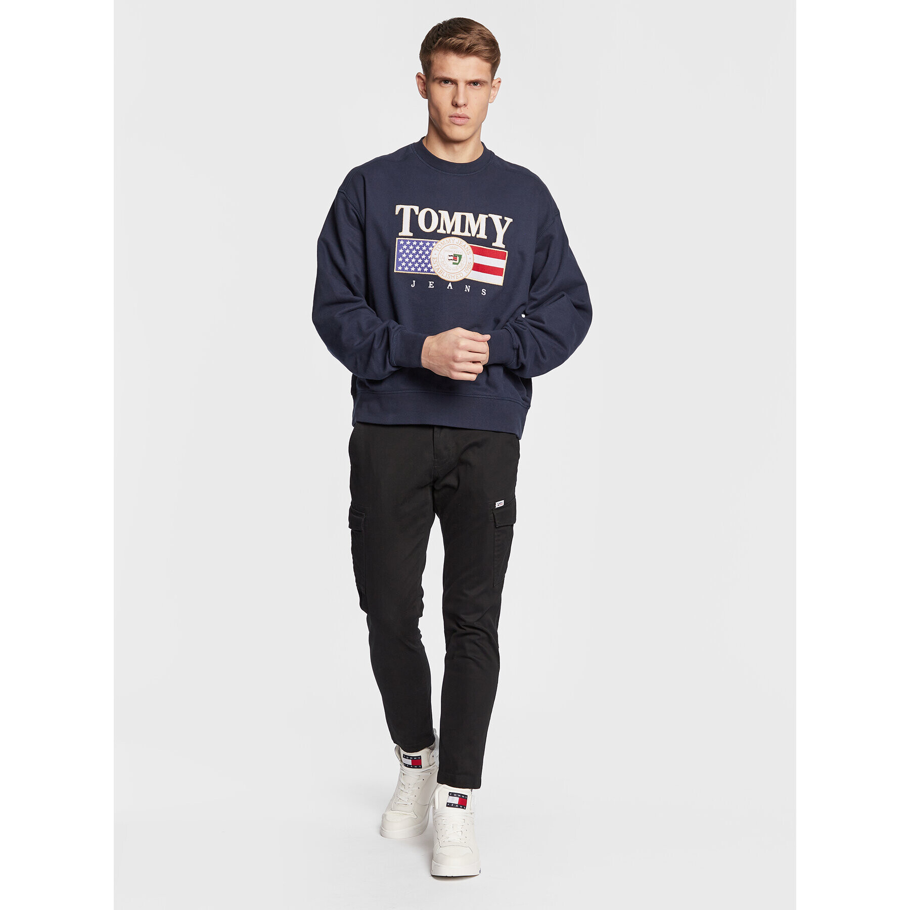 Tommy Jeans Bluză Luxe DM0DM15717 Bleumarin Regular Fit - Pled.ro