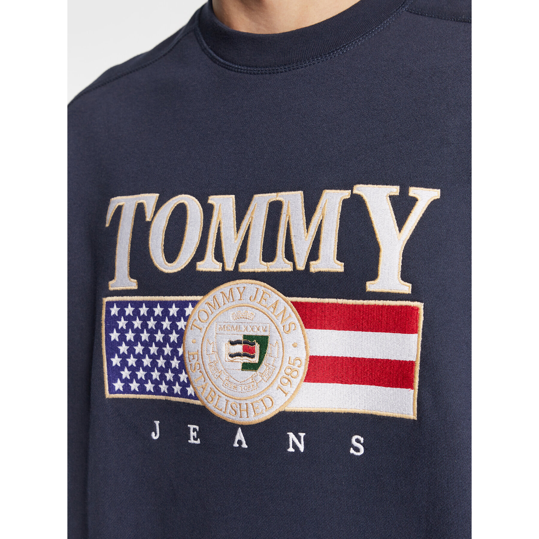 Tommy Jeans Bluză Luxe DM0DM15717 Bleumarin Regular Fit - Pled.ro