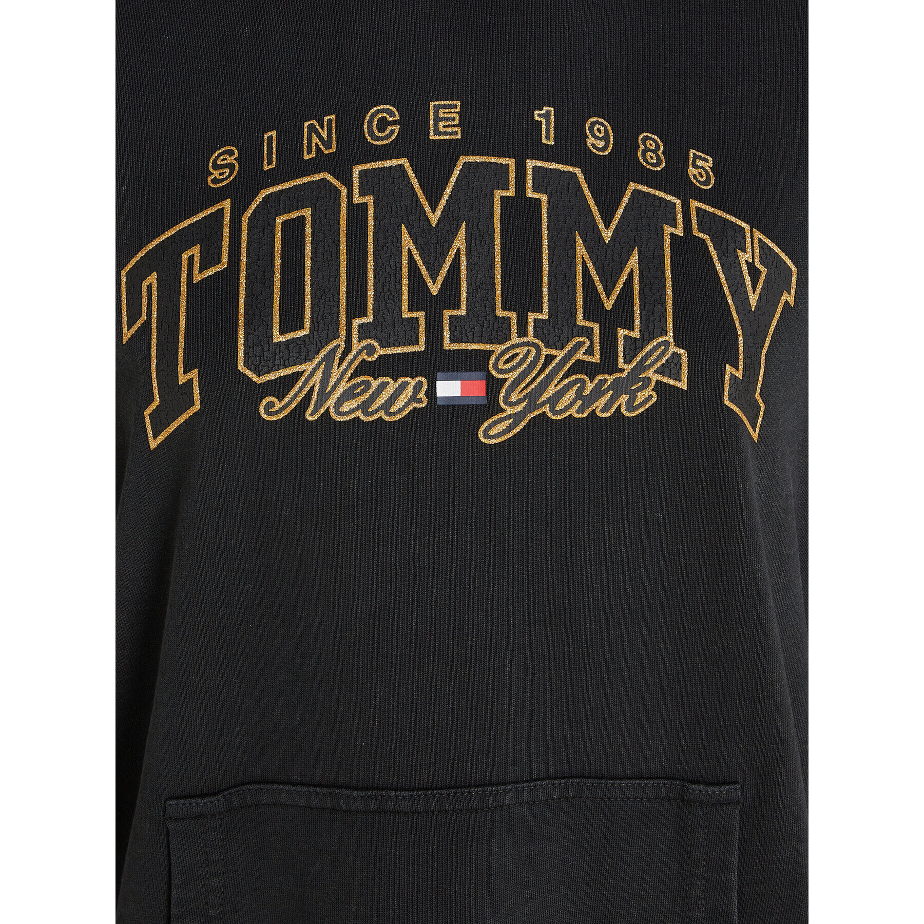 Tommy Jeans Bluză Luxe Varsity DW0DW16410 Negru Relaxed Fit - Pled.ro