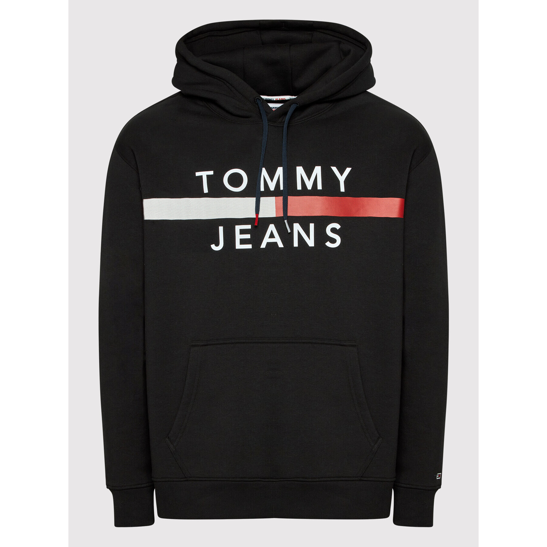 Tommy Jeans Bluză Reflective Flag DM0DM07410 Negru Relaxed Fit - Pled.ro