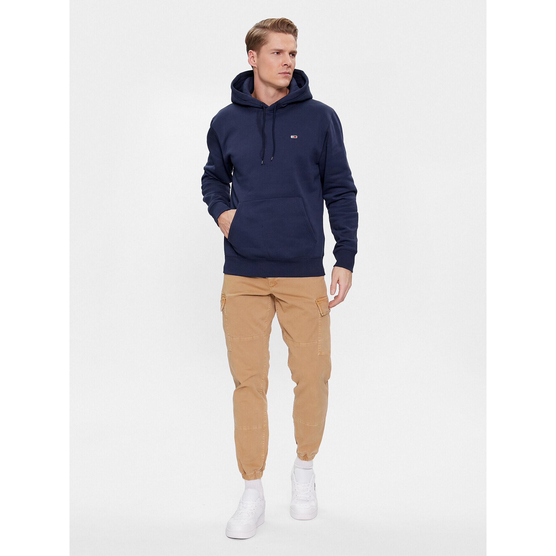 Tommy Jeans Bluză Regular Fleece DM0DM09593 Bleumarin Regular Fit - Pled.ro