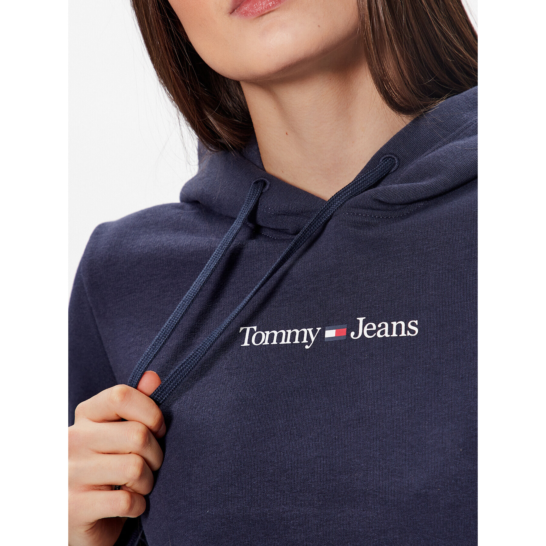 Tommy Jeans Bluză Serif Linear DW0DW15649 Bleumarin Regular Fit - Pled.ro