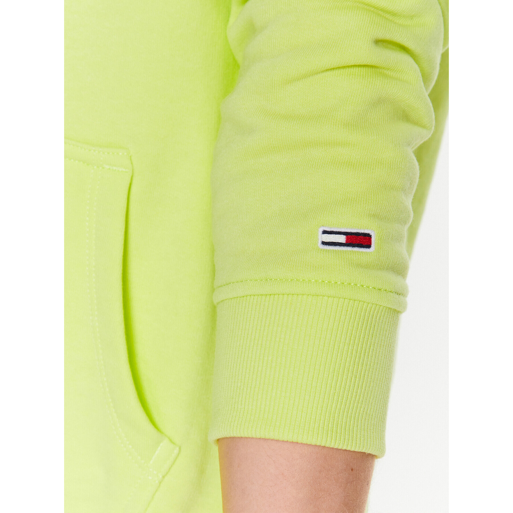 Tommy Jeans Bluză Serif Linear DW0DW15649 Verde Regular Fit - Pled.ro