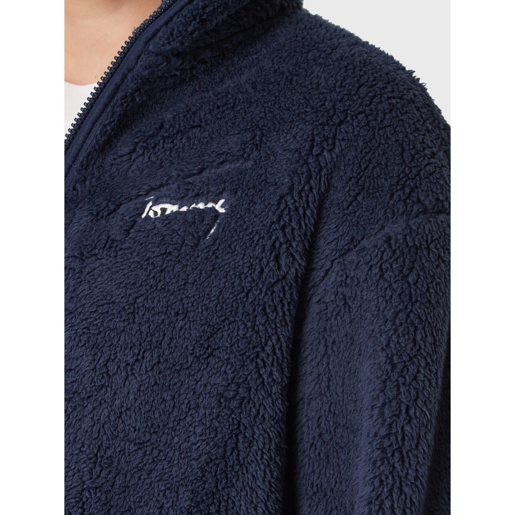 Tommy Jeans Bluză Signature DW0DW14854 Bleumarin Relaxed Fit - Pled.ro